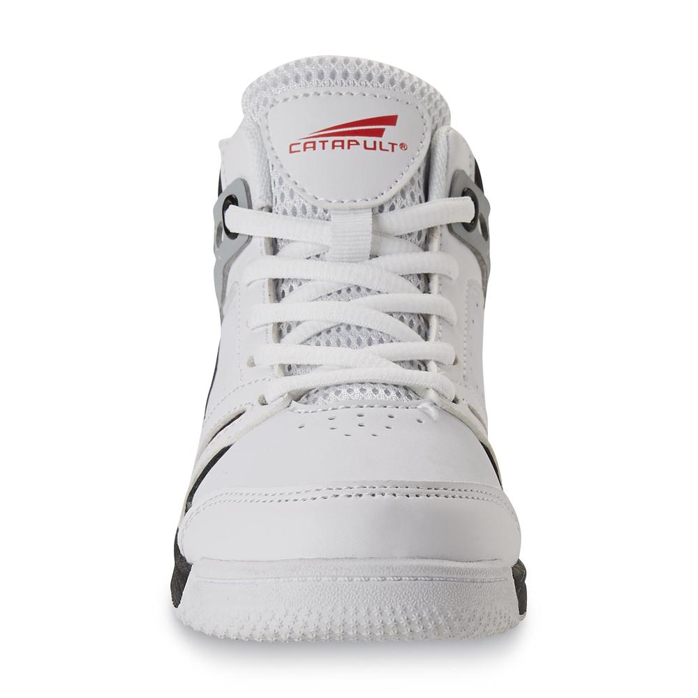 Boy's General White/Black/Red High-Top Basketball Shoe