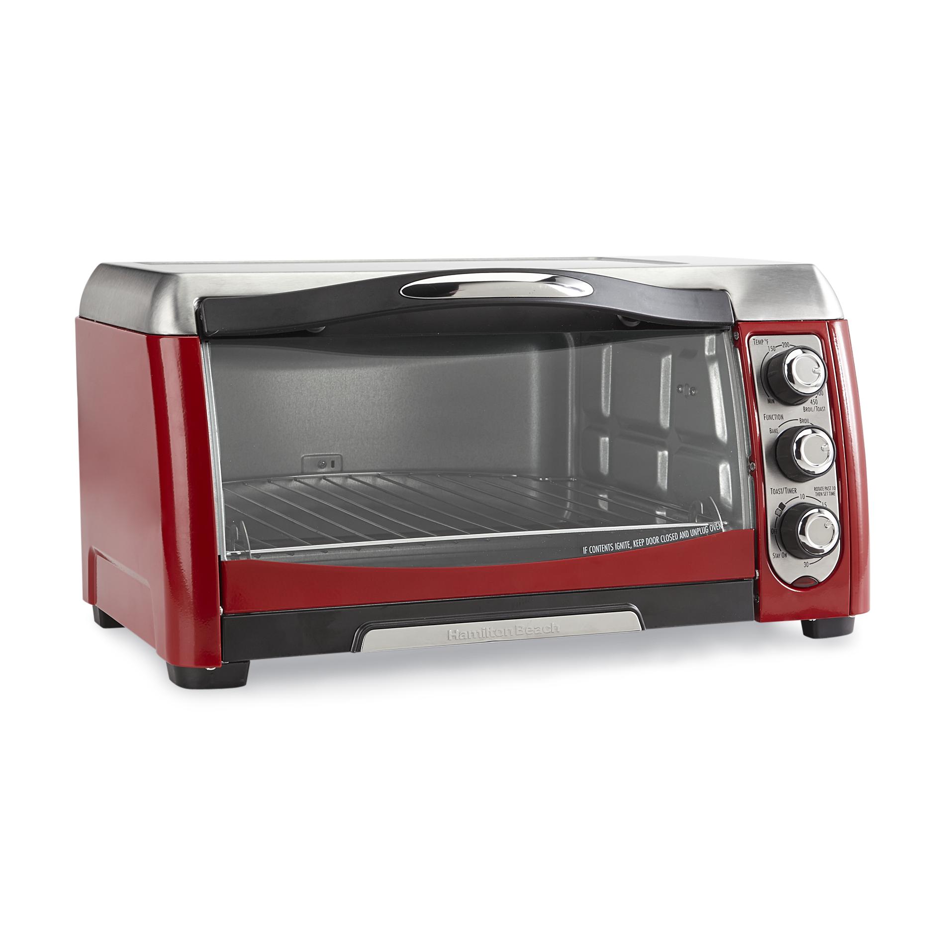 Hamilton Beach Brands Inc. 6-Slice Toaster Oven - Red - 31335