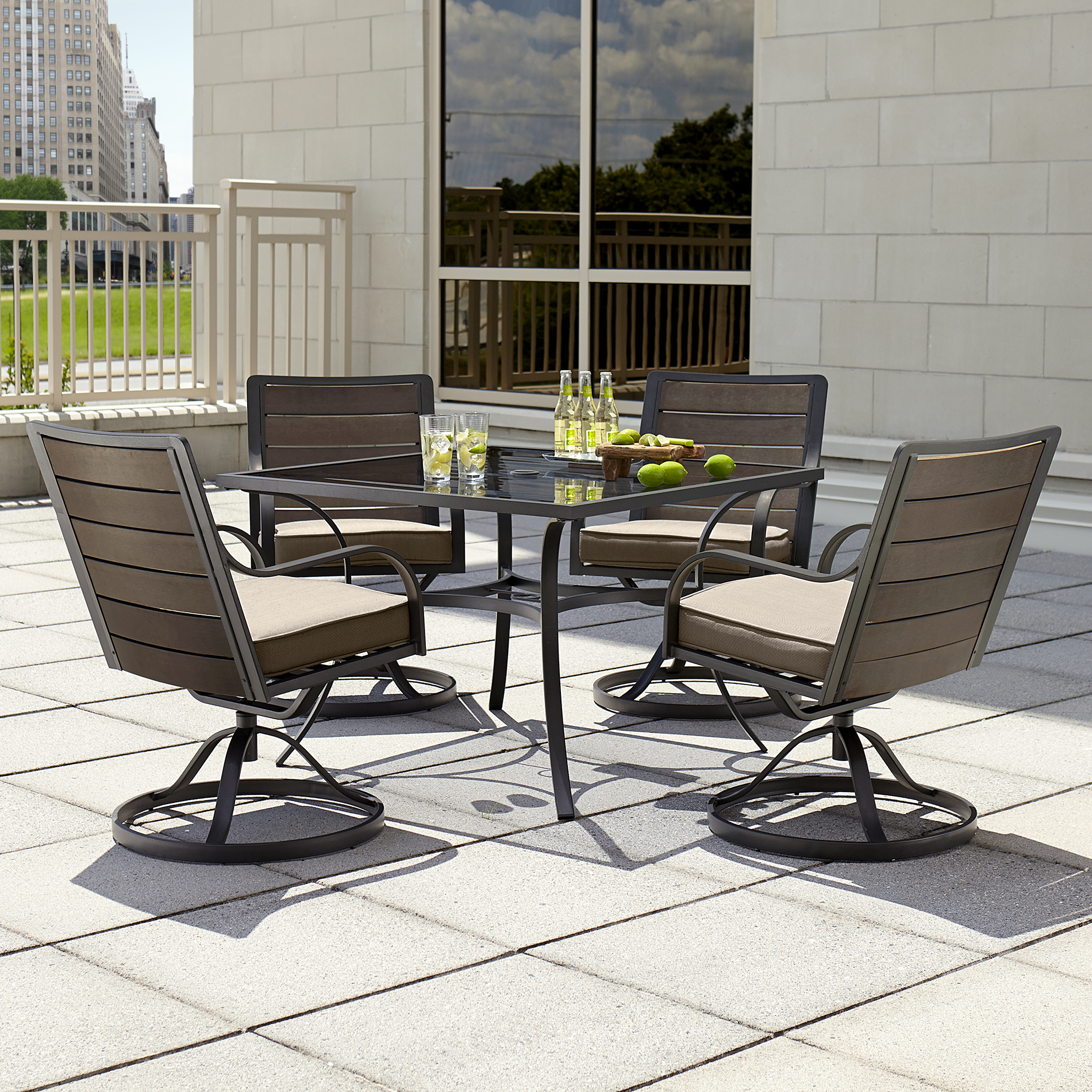 Ty Pennington Quincy 5 Piece Swivel Dining Set LIMITED AVAILABILITY