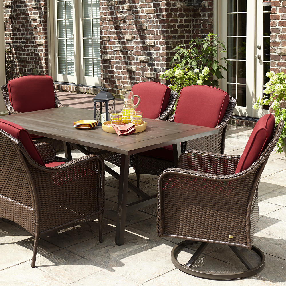 Madeline 7 Piece Dining Set- Red* Limited Availability