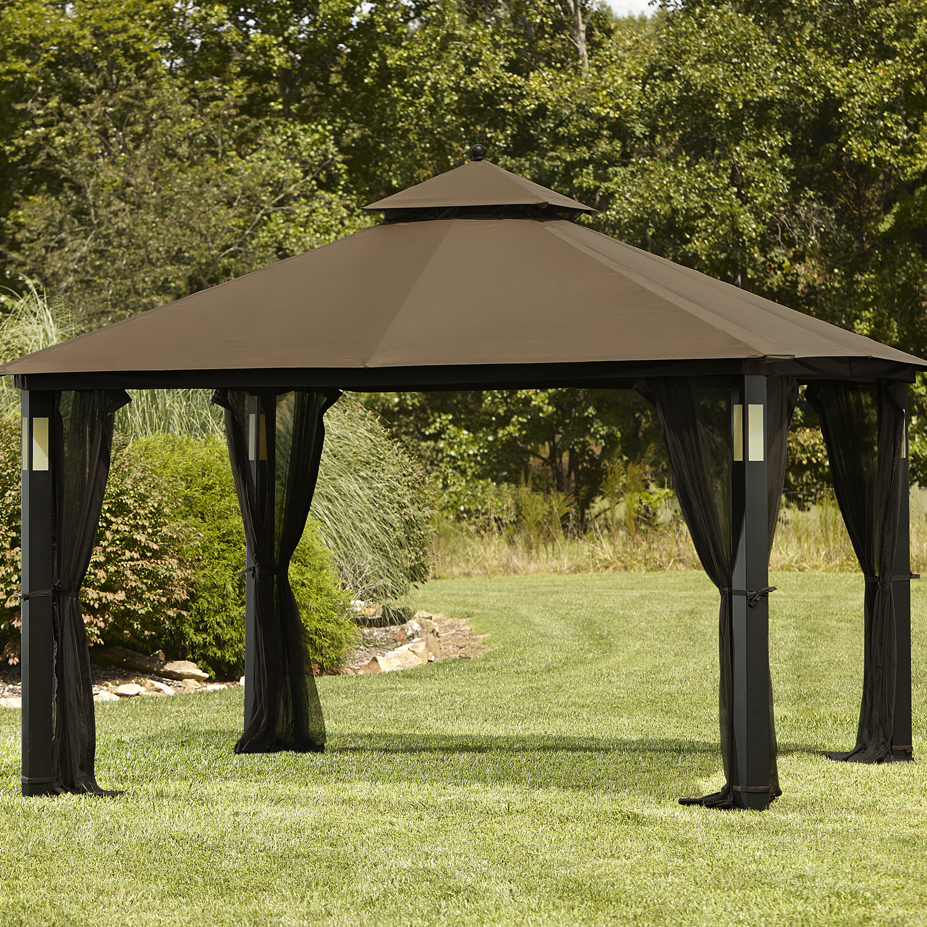 Grand Resort 10' x 12' Lighted Gazebo with integrated ...