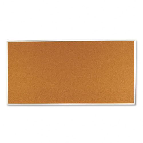 Quartet Cork Bulletin Board, 96 x 48, Aluminum Frame