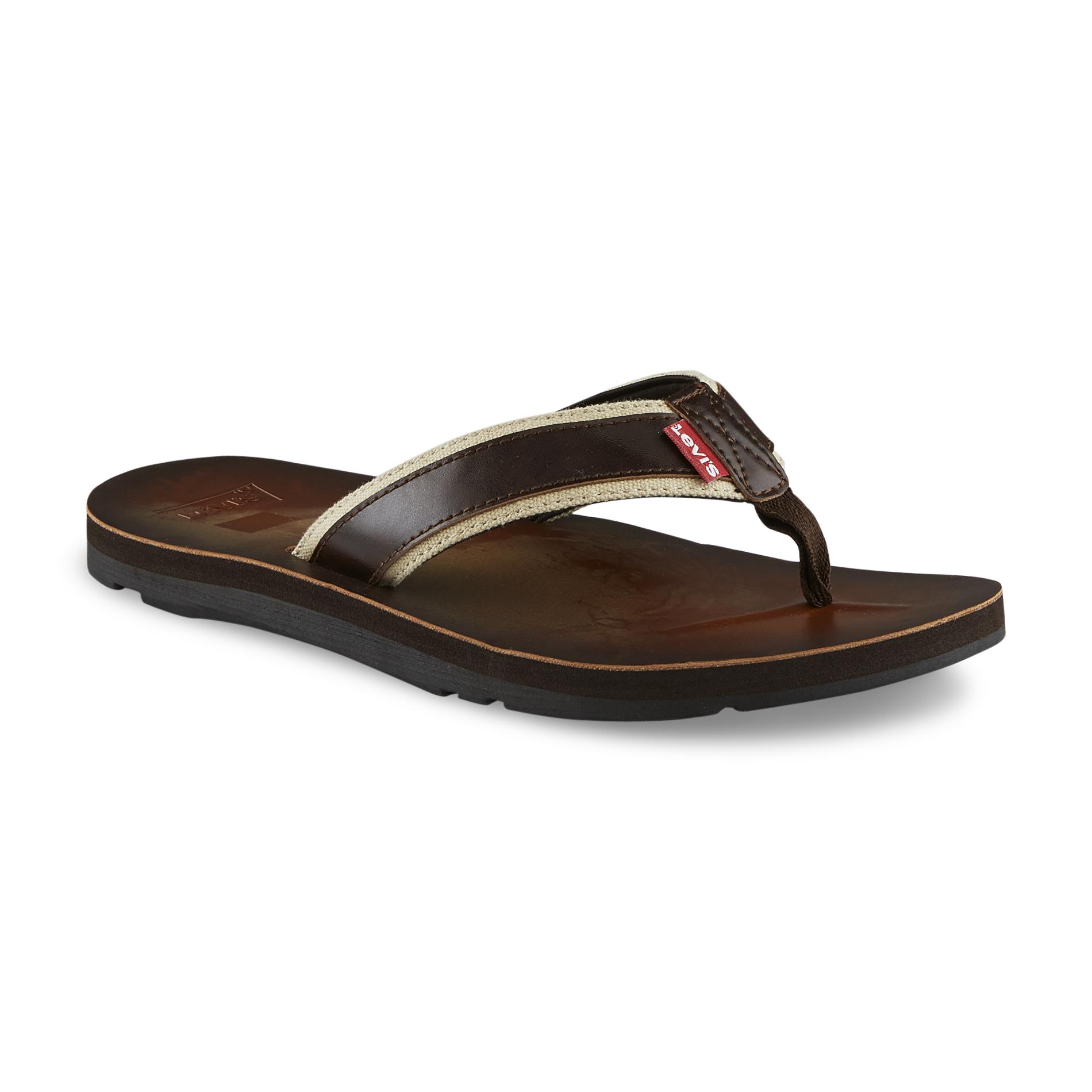 levi's men's flip flops thong sandals