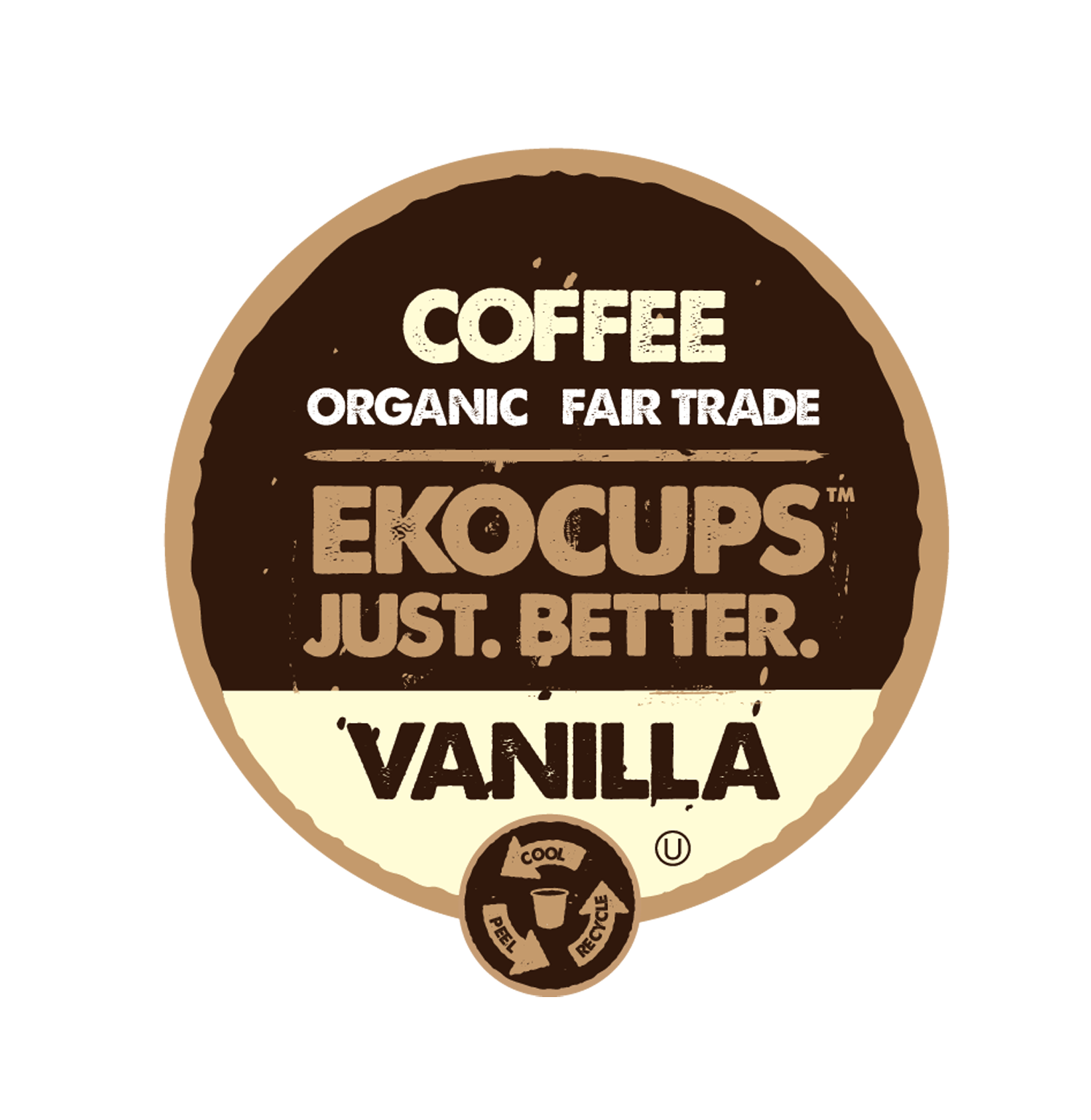 USDA Certified Organic and Fair Trade Gourmet Coffee for Keurig Kcup brewers, Vanilla, 40 Count