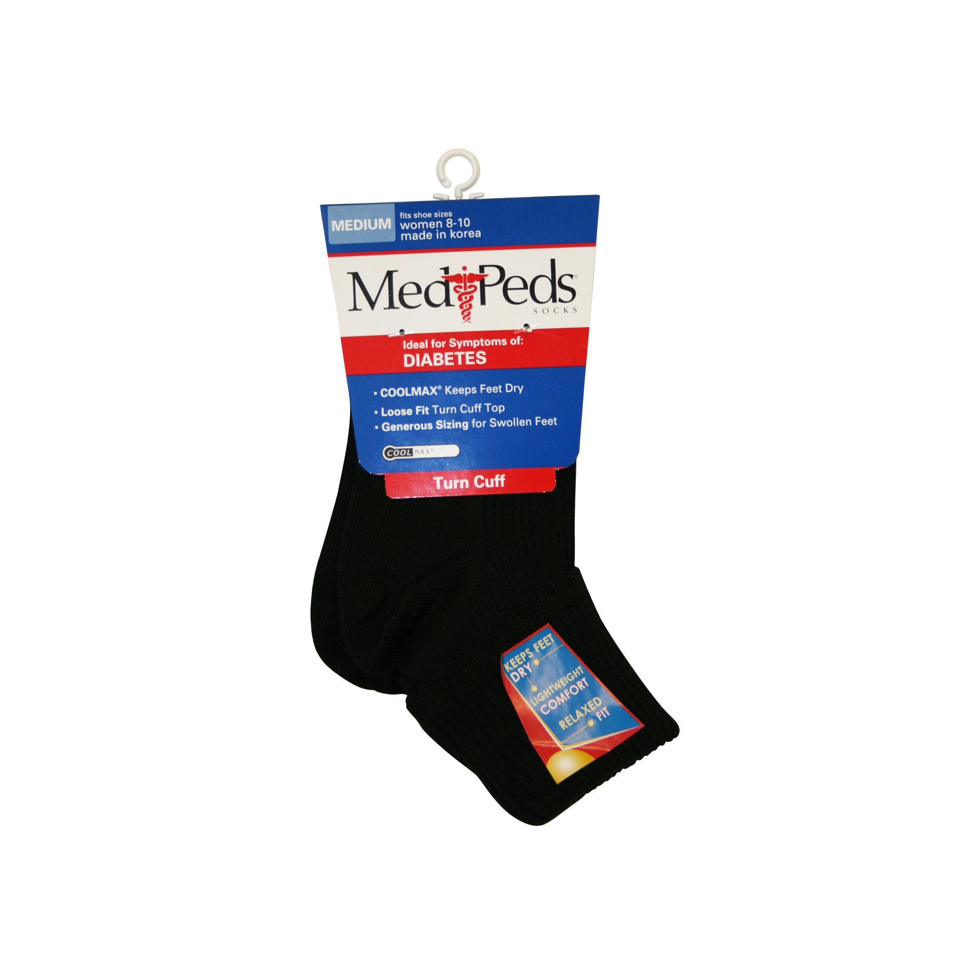 Buy MediPeds -Women's 3 Pair Diabetic Turn Cuff Socks from mygofer.com