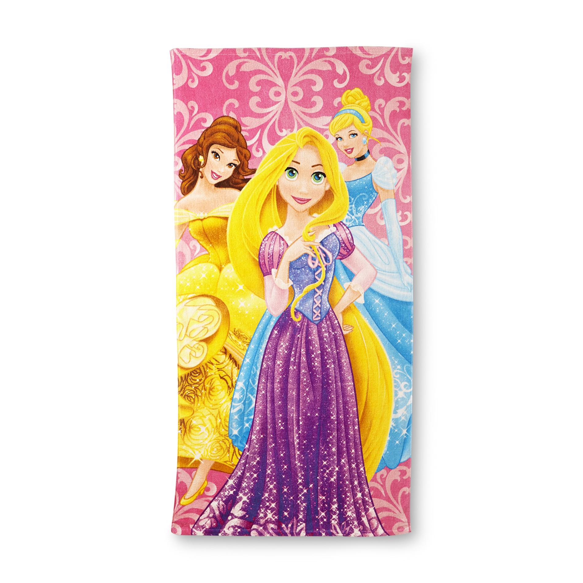 Disney Princess Beach Towel Belle Cinderella & Rapunzel Shop Your