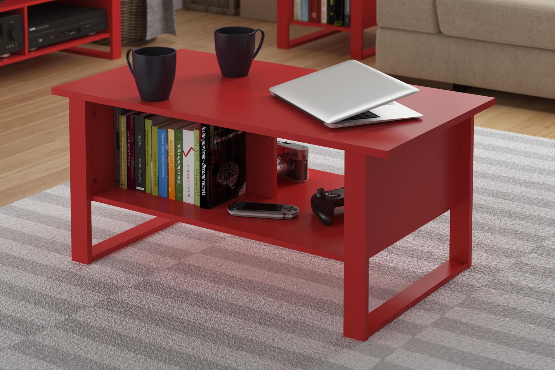 Red Coffee Table Materials
