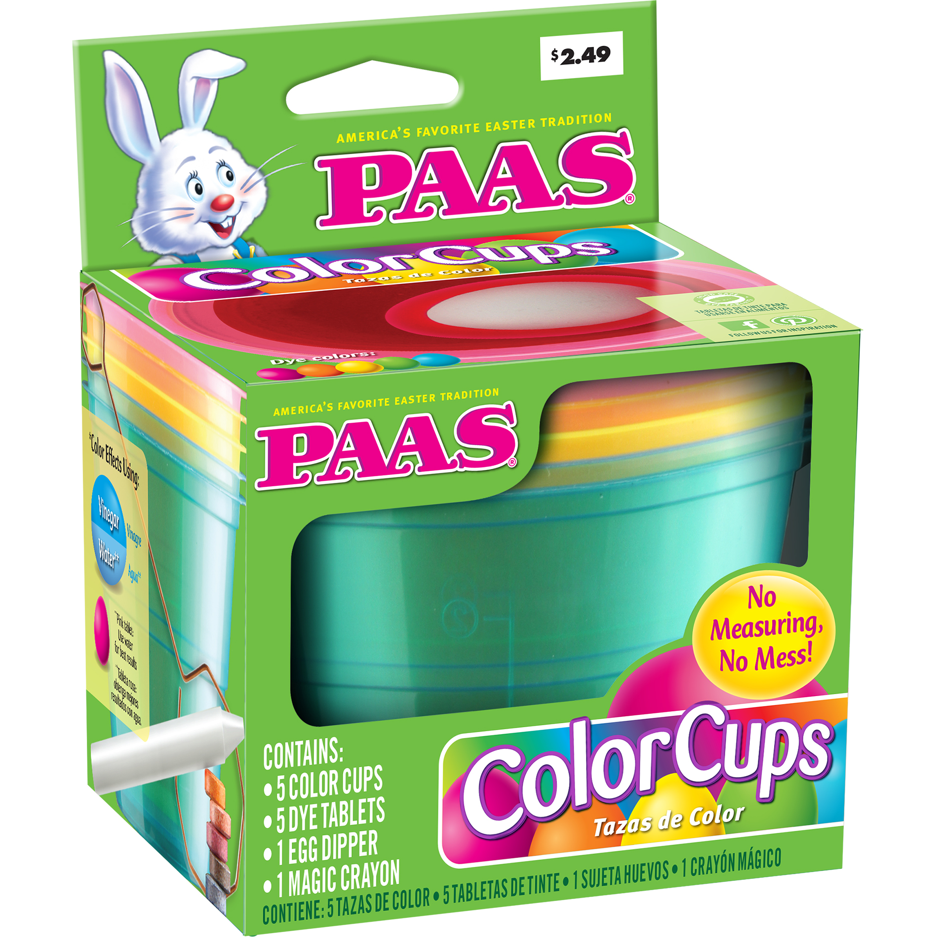PAAS Egg Decorating Kit Neon Color Cups