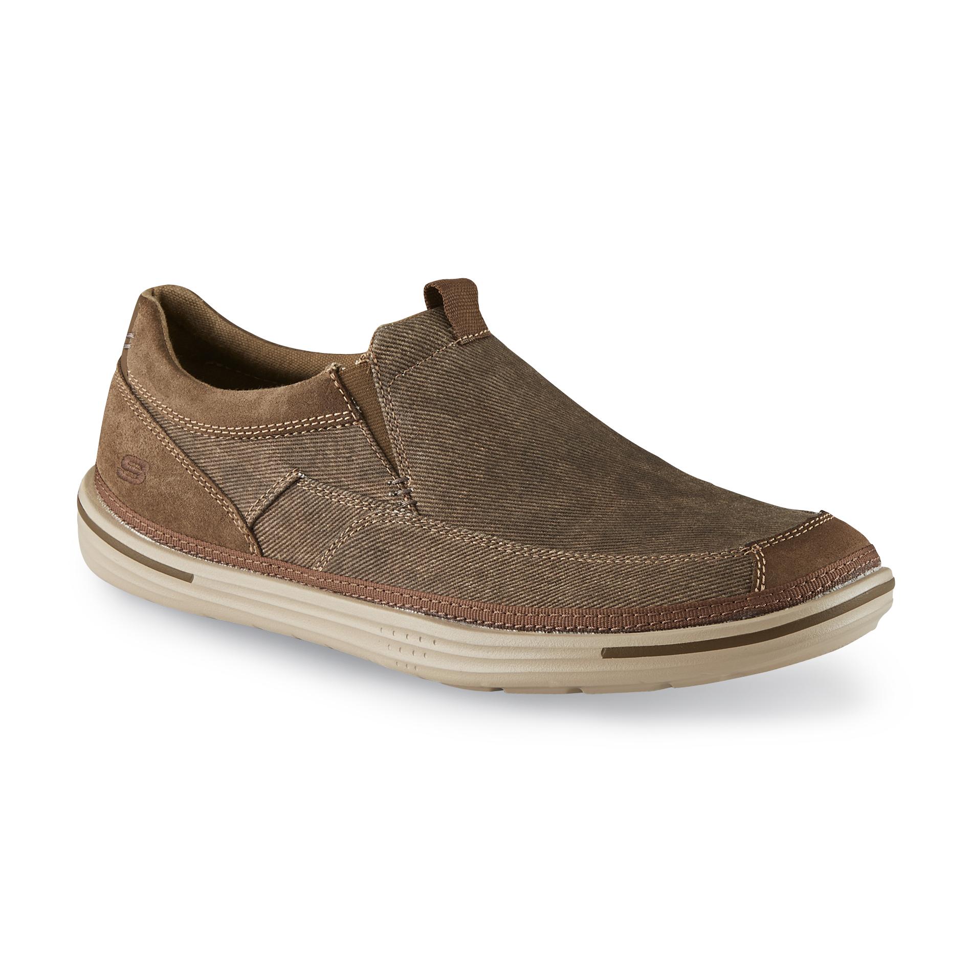 Skechers Men�s Gomer Brown Relaxed Fit Memory Foam Loafer