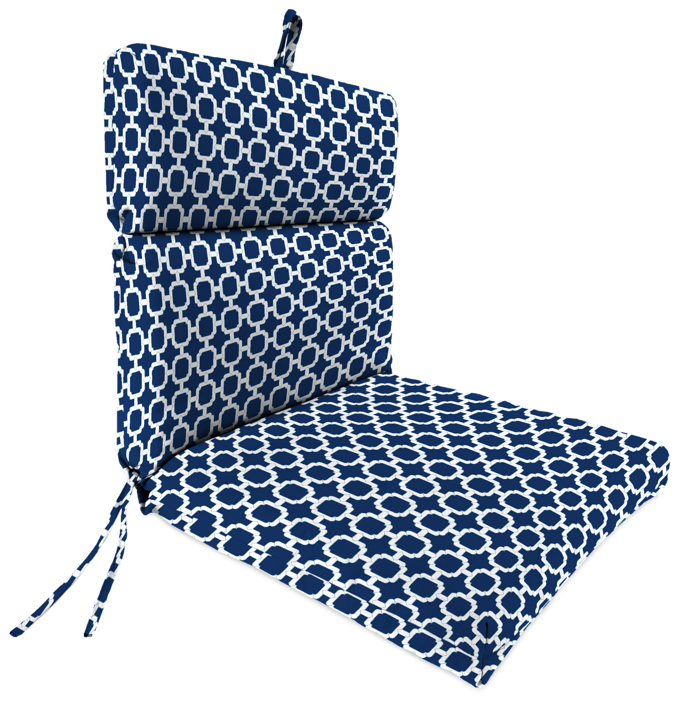 French Edge Patio Chair Cushion in Hockley Navy