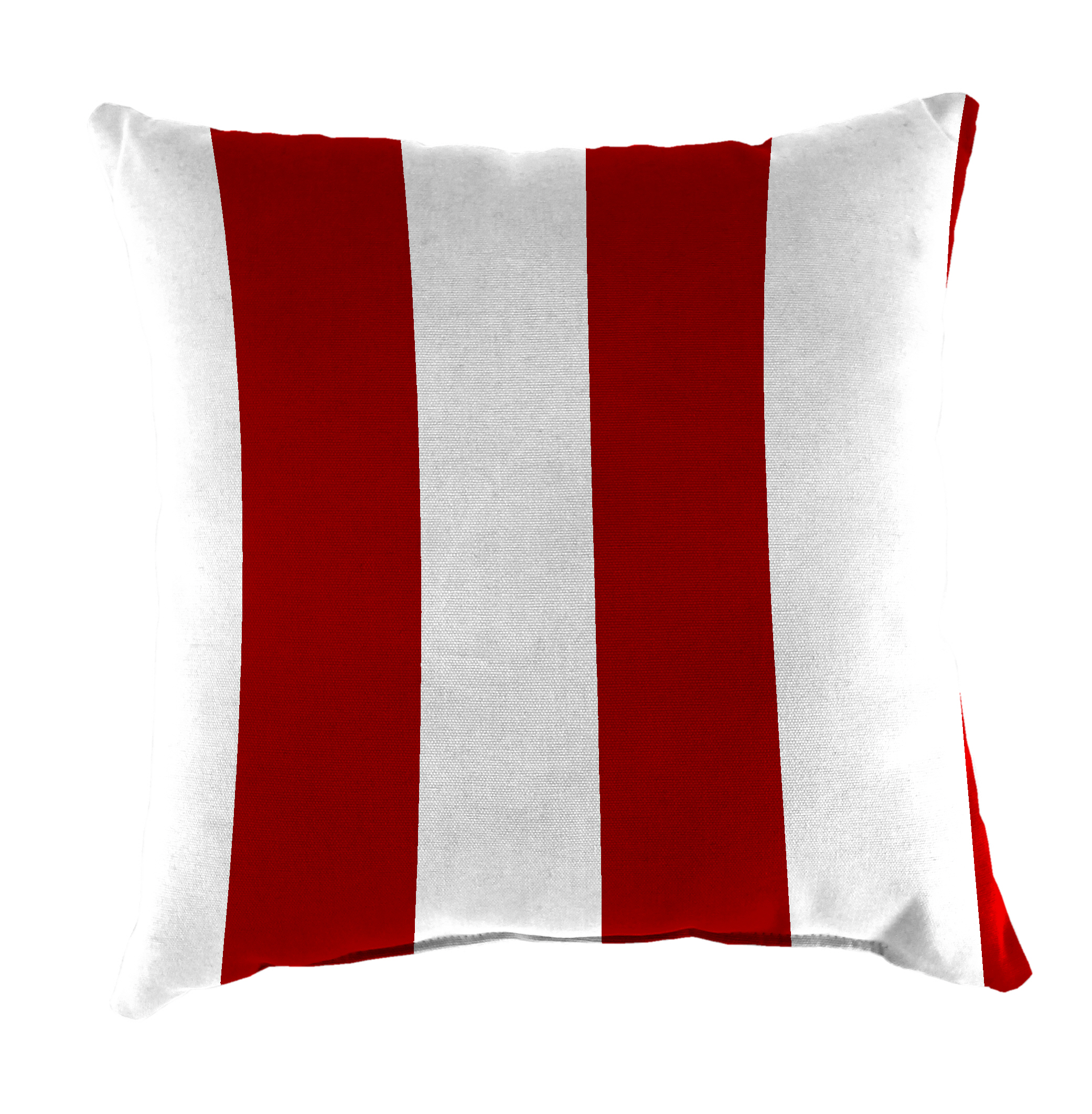 16" Square Patio Throw Pillow in Cabana Red