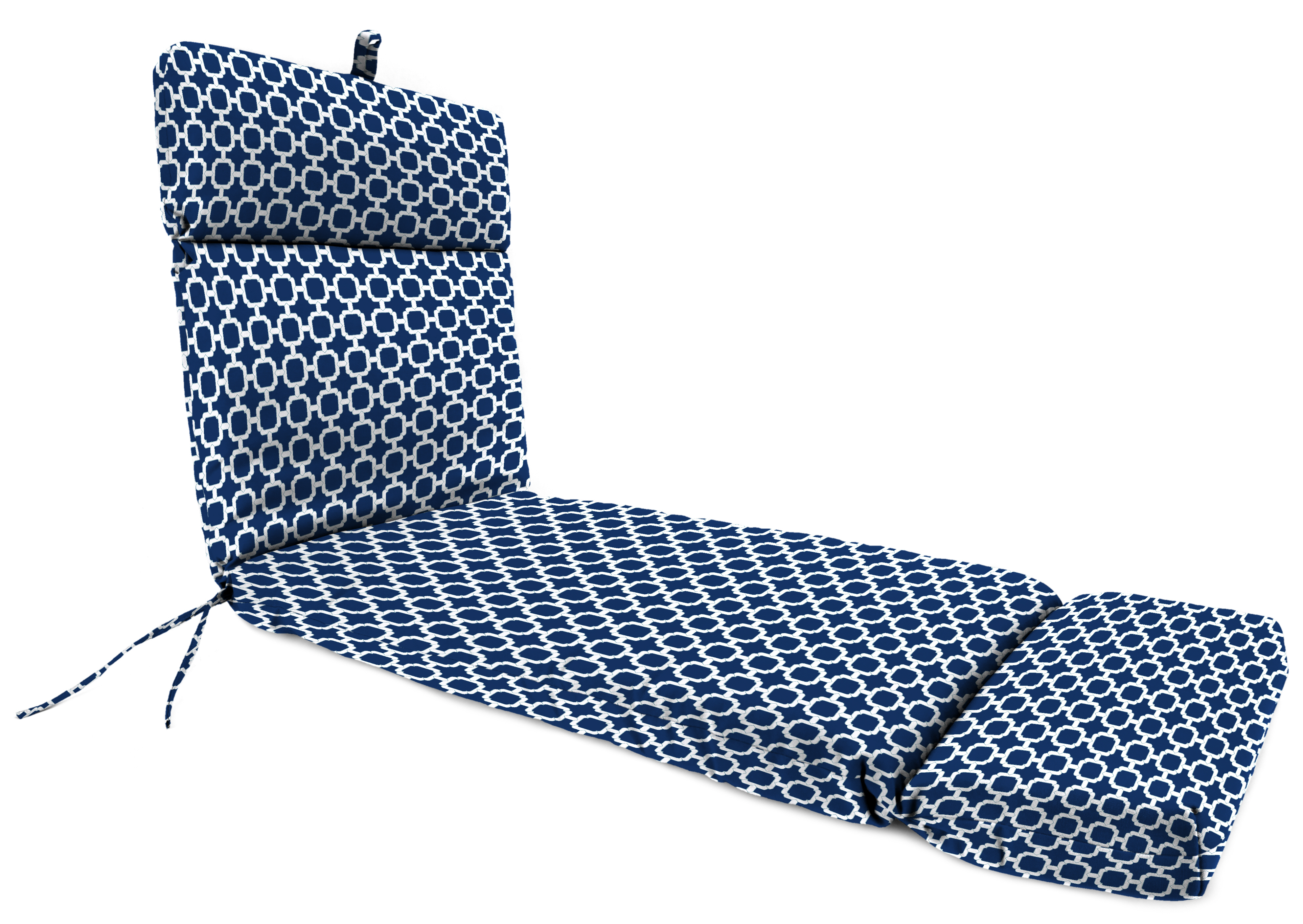 French Edge Patio Chaise Cushion in Hockley Navy