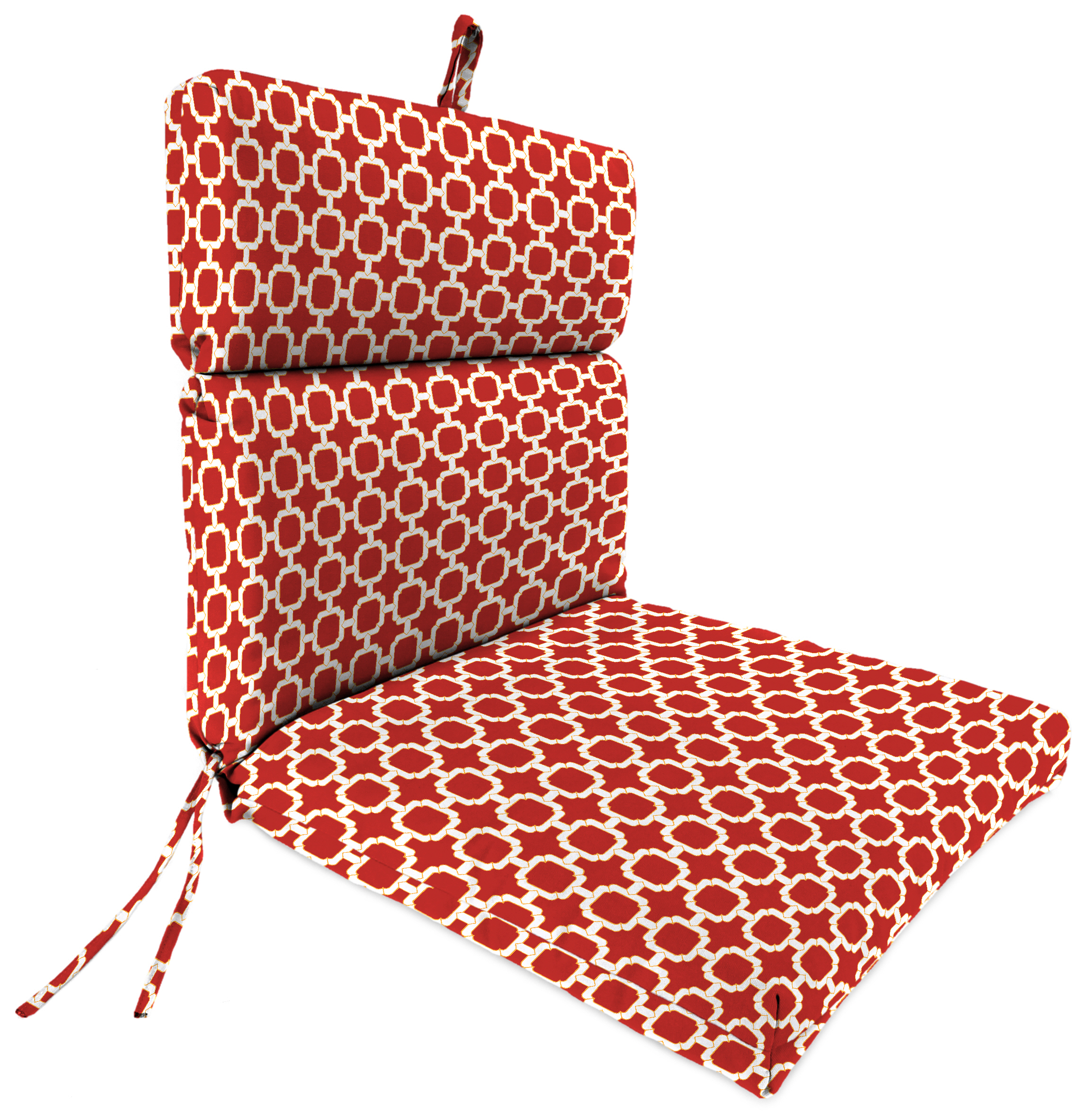 French Edge Patio Chair Cushion in Hockley Red
