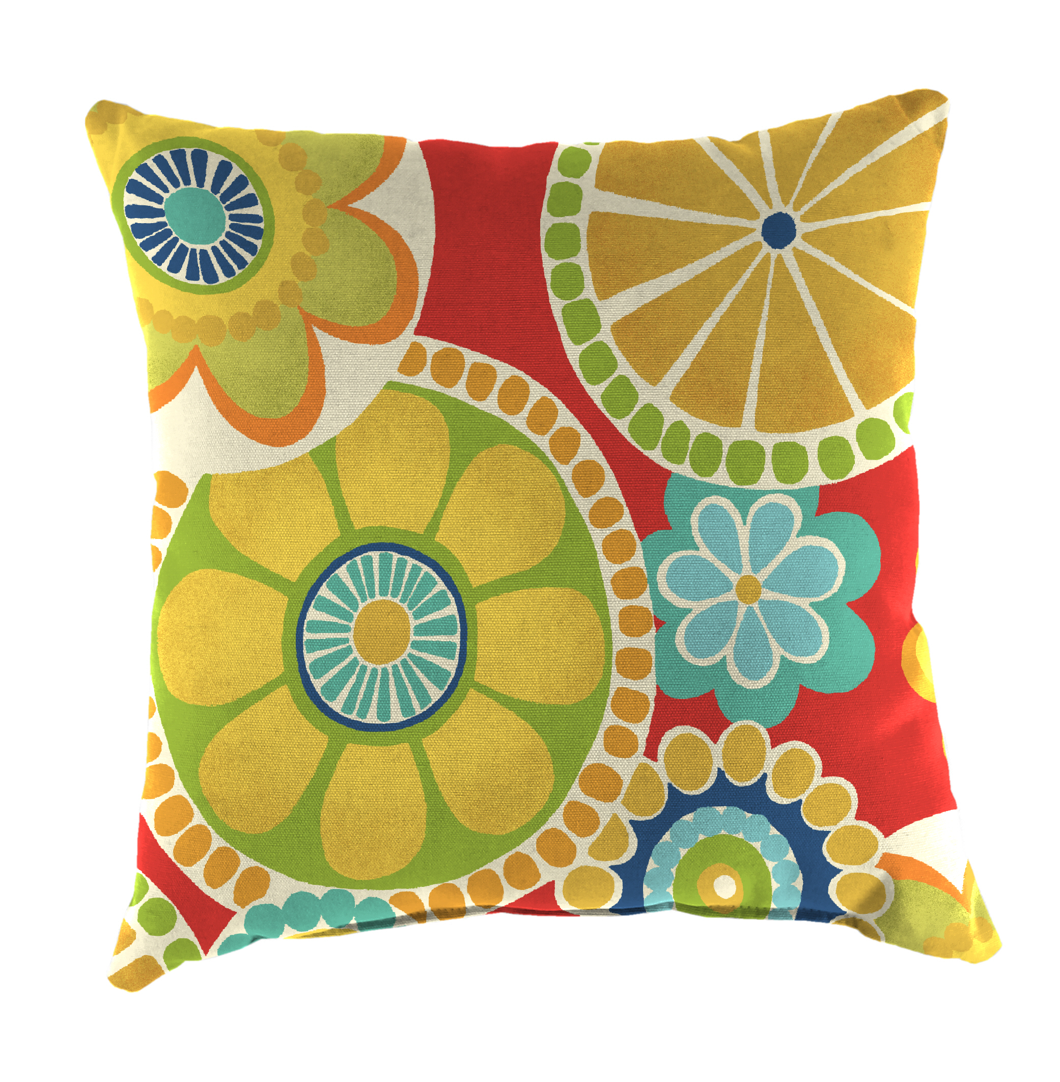 16" Square Patio Throw Pillow in Rosewell Poppy