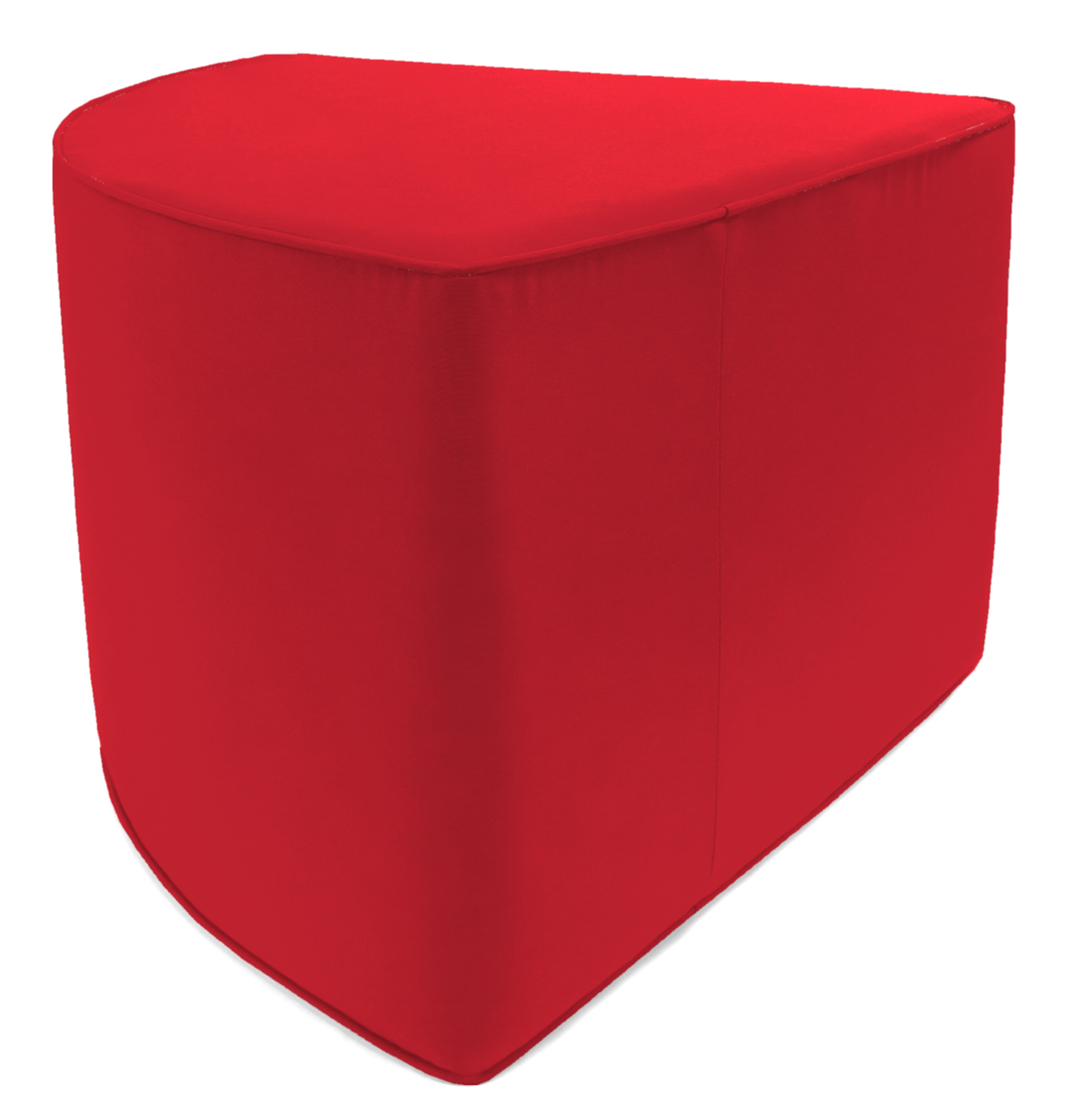 Corner Patio Pouf with matching welt in Canvas Jockey Red