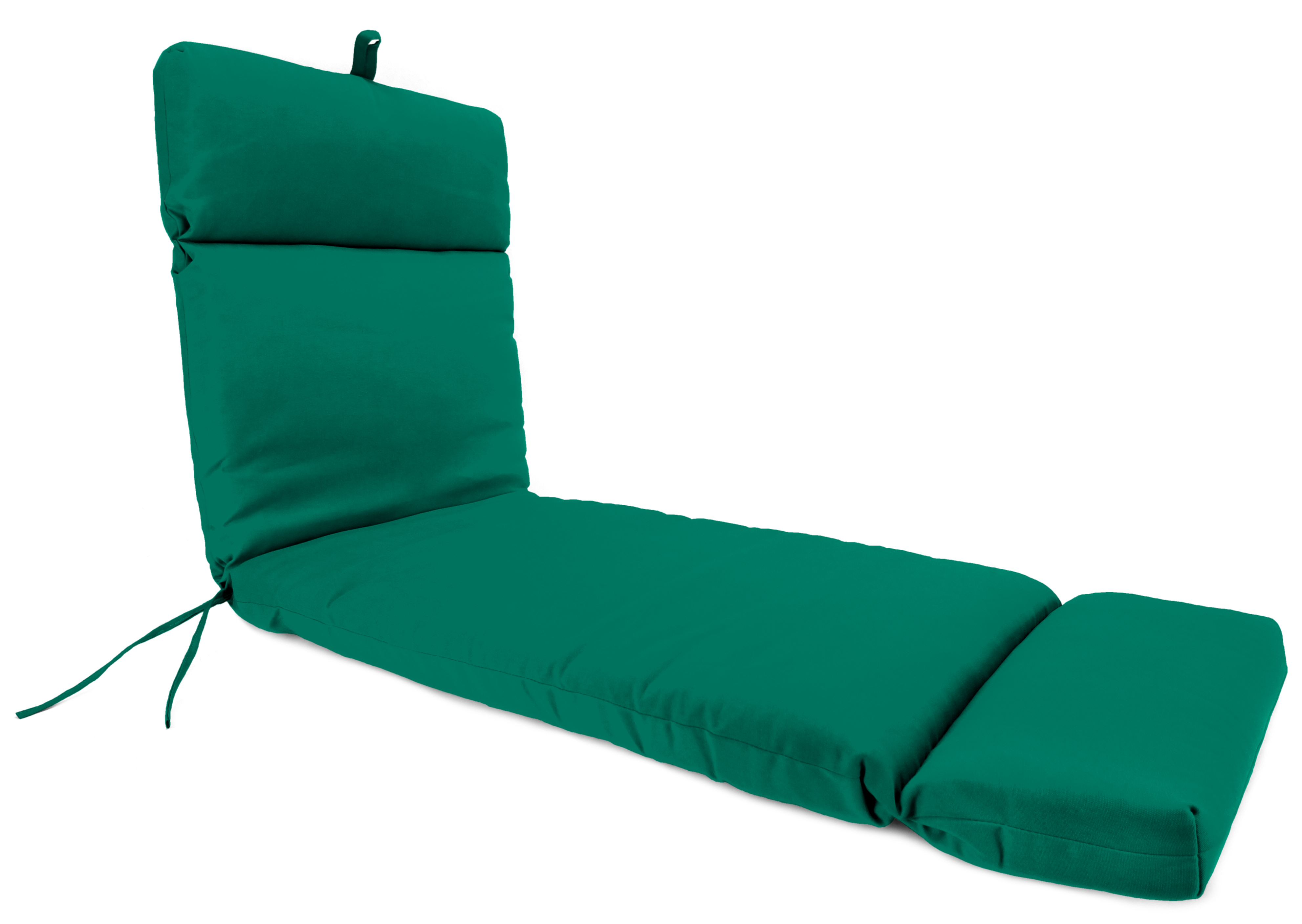 French Edge Patio Chaise Cushion in Canvas Teal