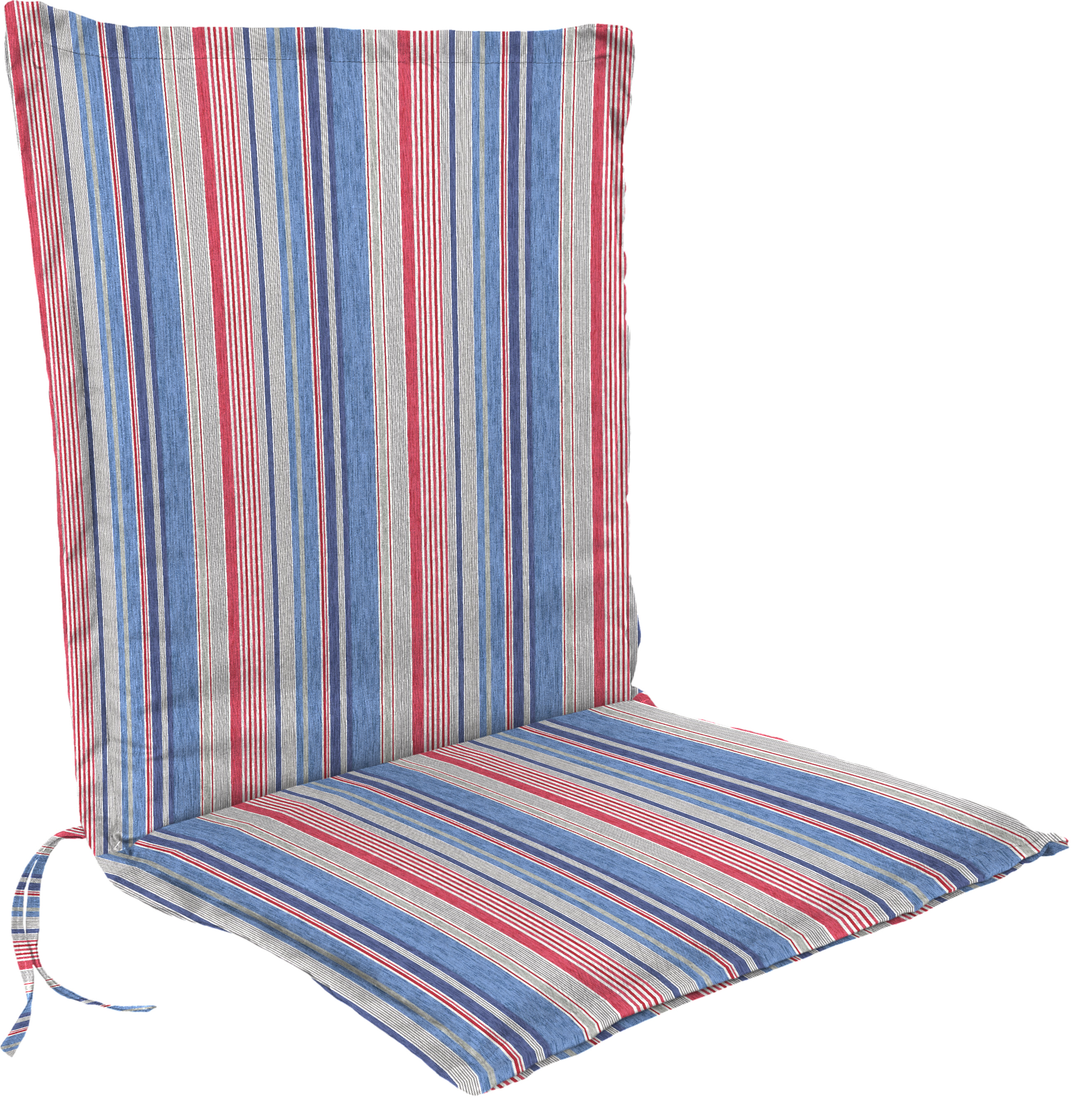 Flange Patio Chair Cushion in The Right Stripe Blue Marine
