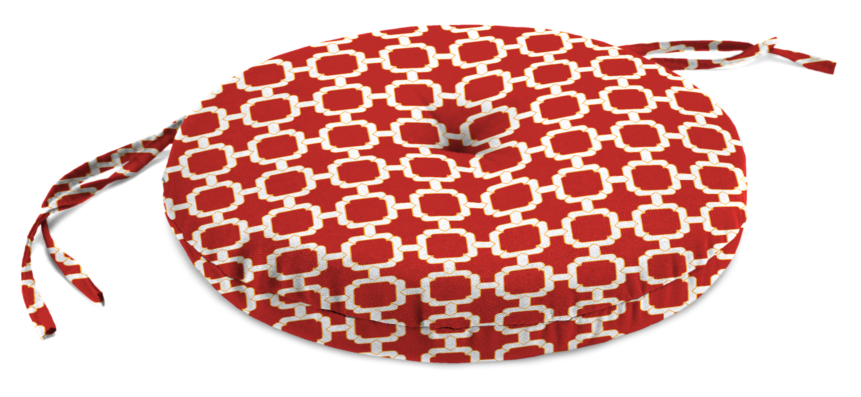 15" Round Bistro Patio Chair Cushion in Hockley Red