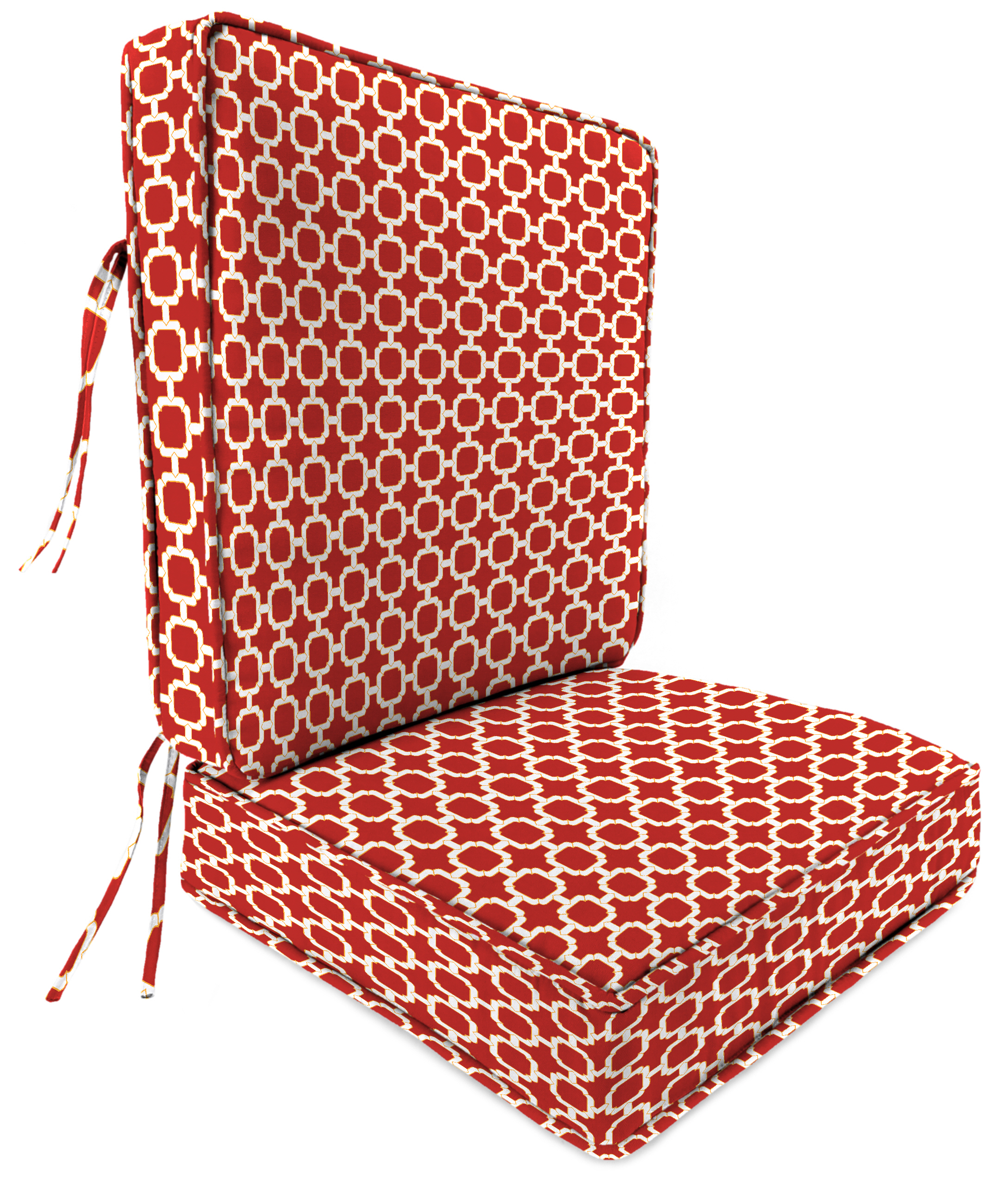 Patio Deep Seat Patio Chair Cushion in Hockley Red