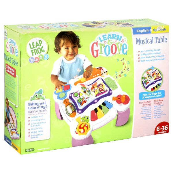 Baby Learn & Groove Musical Table, English & Spanish, 6-36 Months, 1 toy