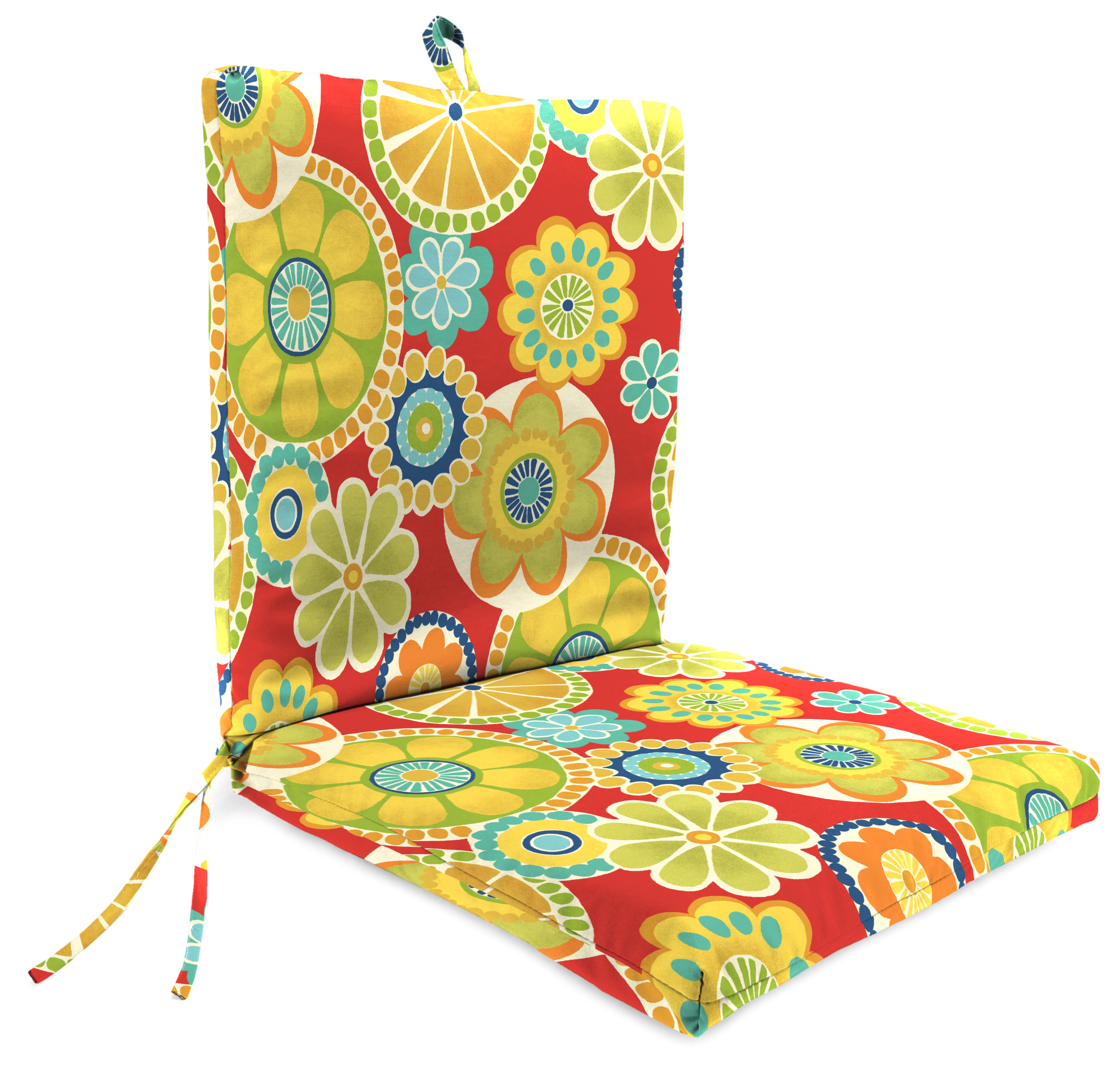 Clean Look Patio Chair Cushion in Rosewell Poppy