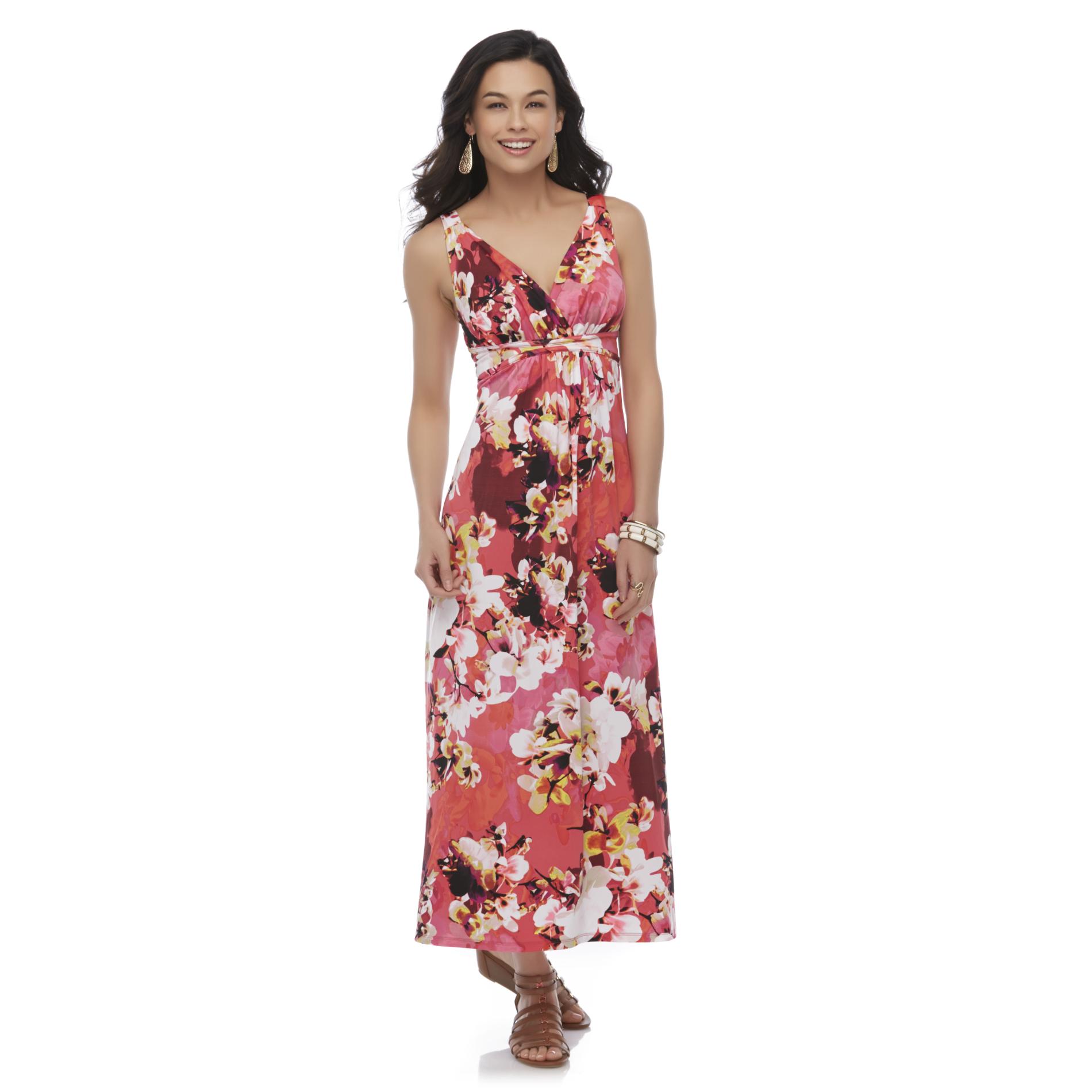 Covington Women's Sleeveless Maxi Dress - Tropical Print