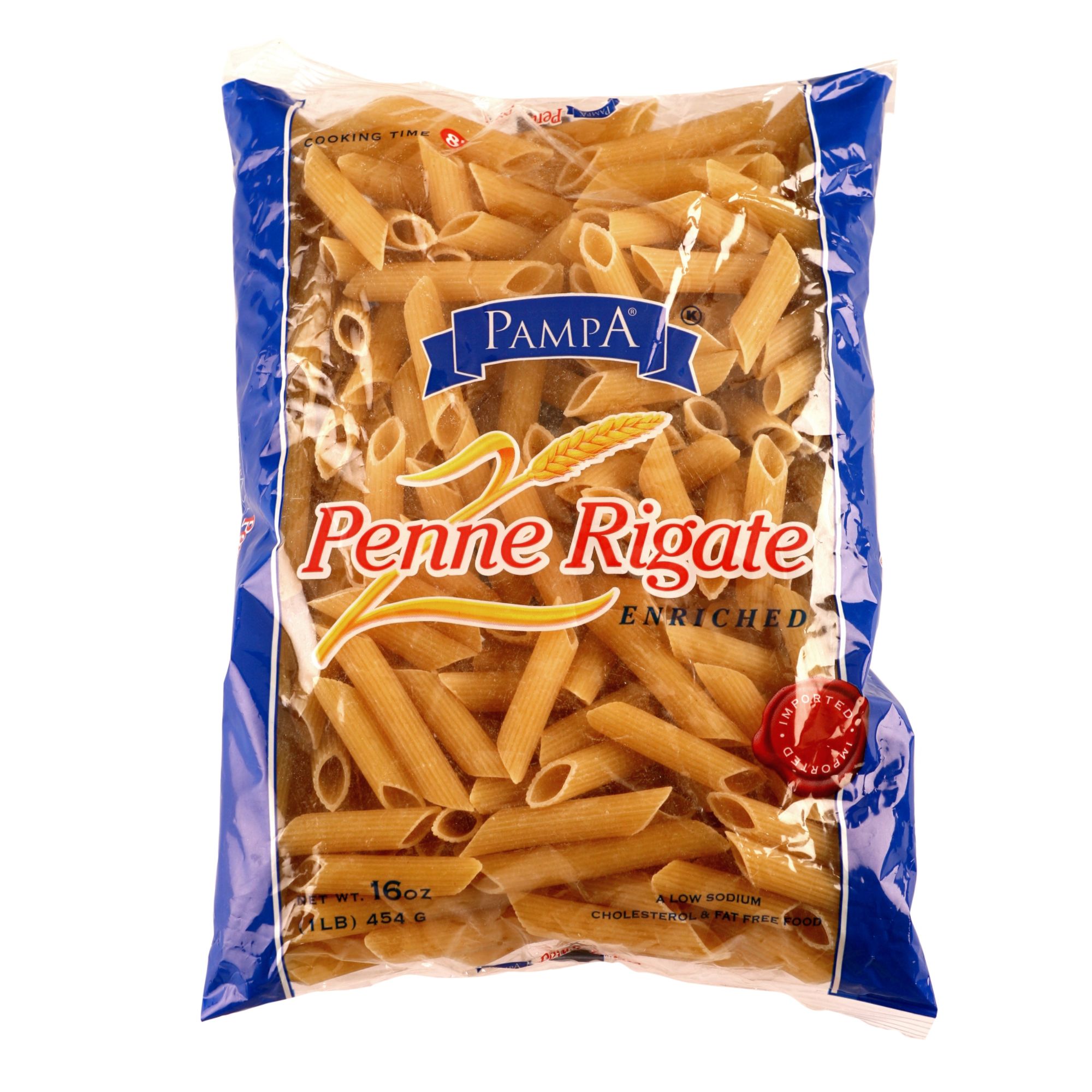 Pampa Imported Enriched Penne Rigate Noodles - 16 Ounce Bag at Kmart.com