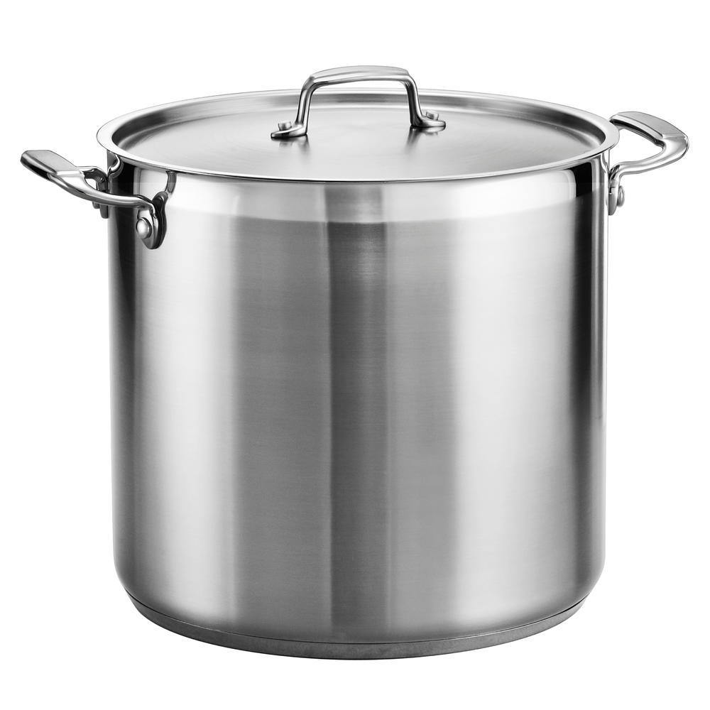 Gourmet Premium 18/10 Stainless Steel Induction-Ready 20 Qt Covered Stock Pot