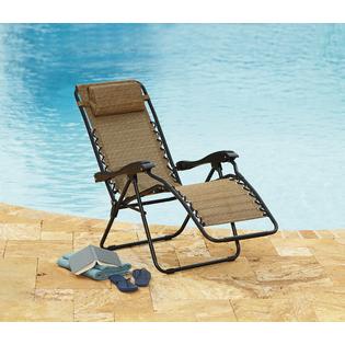 Jaclyn Smith Channeled Cushion Folding Chair Outdoor Living Patio