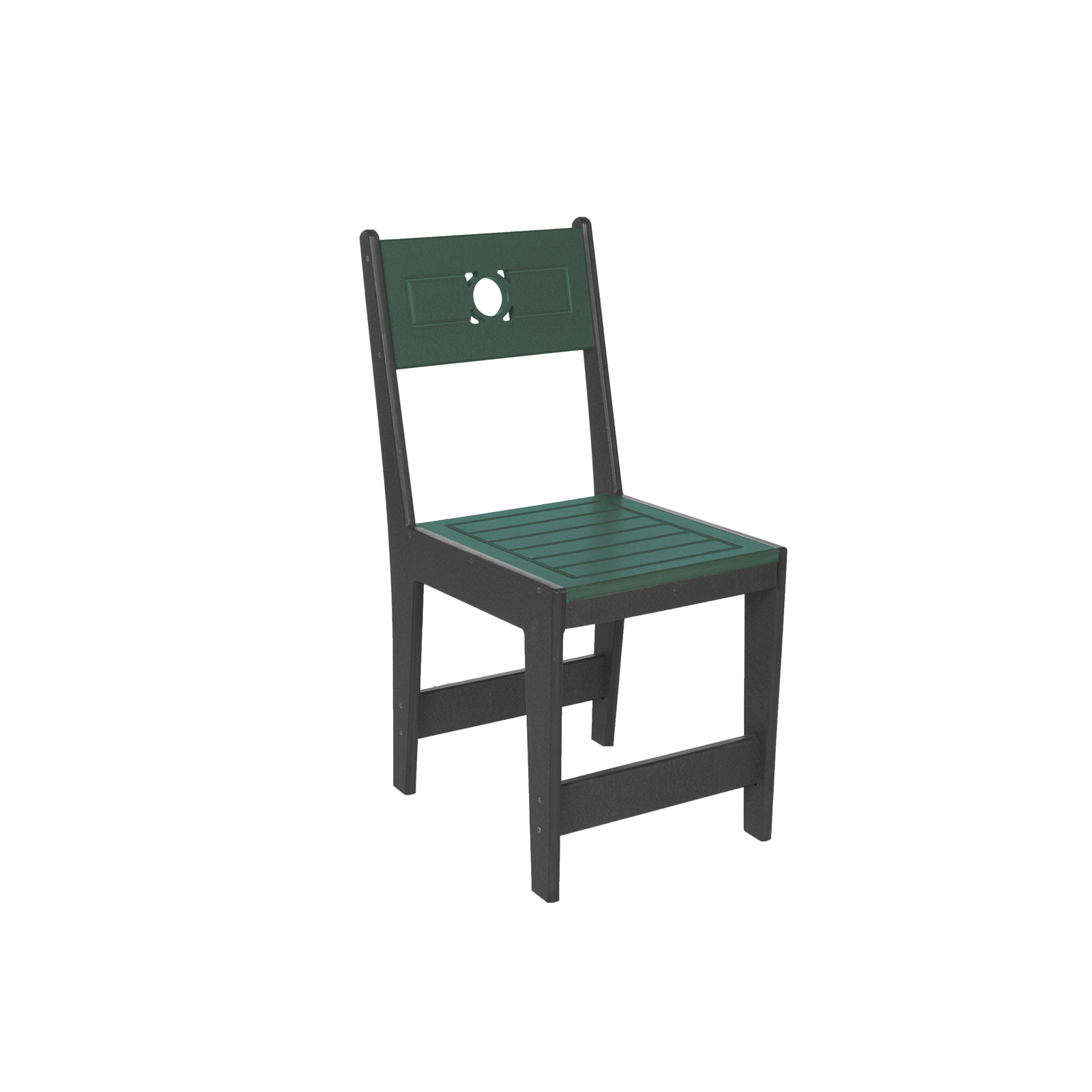 Caf&#233; Commercial Grade Two-Tone Dining Chair, Black/Green