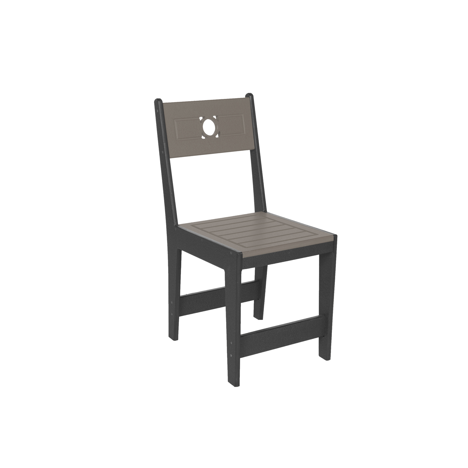 Caf&#233; Commercial Grade Two-Tone Dining Chair, Black/Driftwood