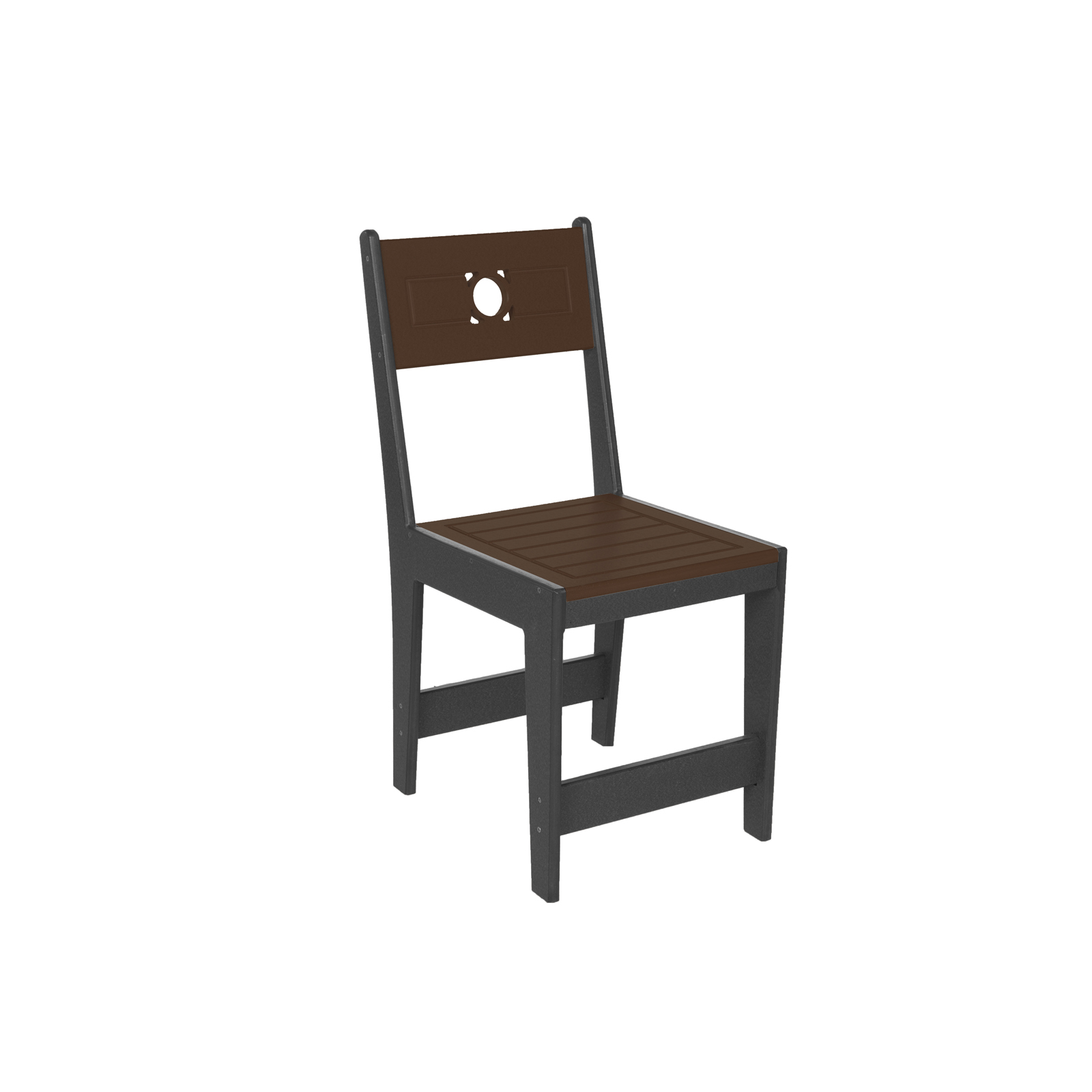 Caf&#233; Commercial Grade Two-Tone Dining Chair, Black/Brown