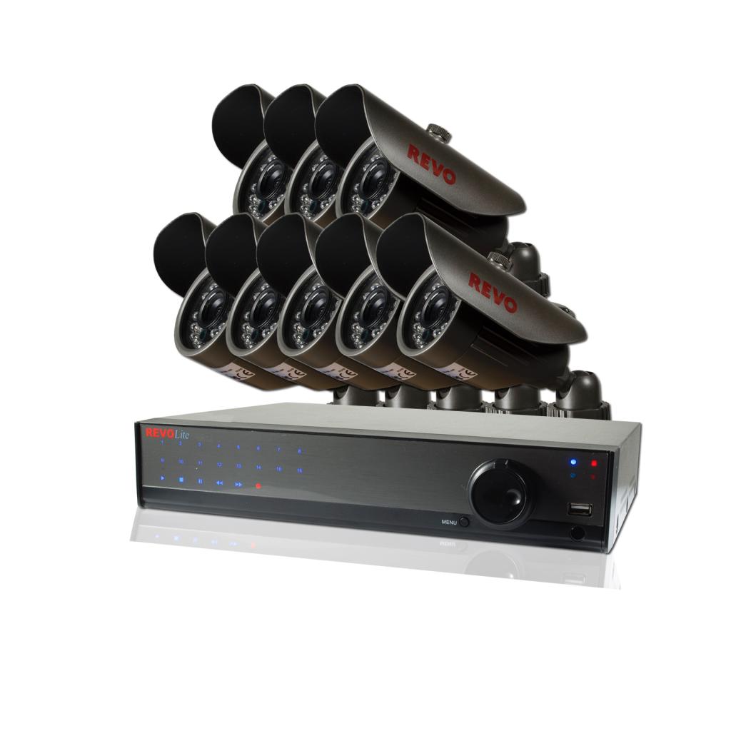REVO Lite 16 Ch. 2TB 960H DVR Surveillance System with 8 700TVL Bullet Cameras
