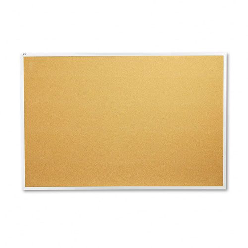 Quartet Cork Bulletin Board, 72 x 48, Aluminum Frame