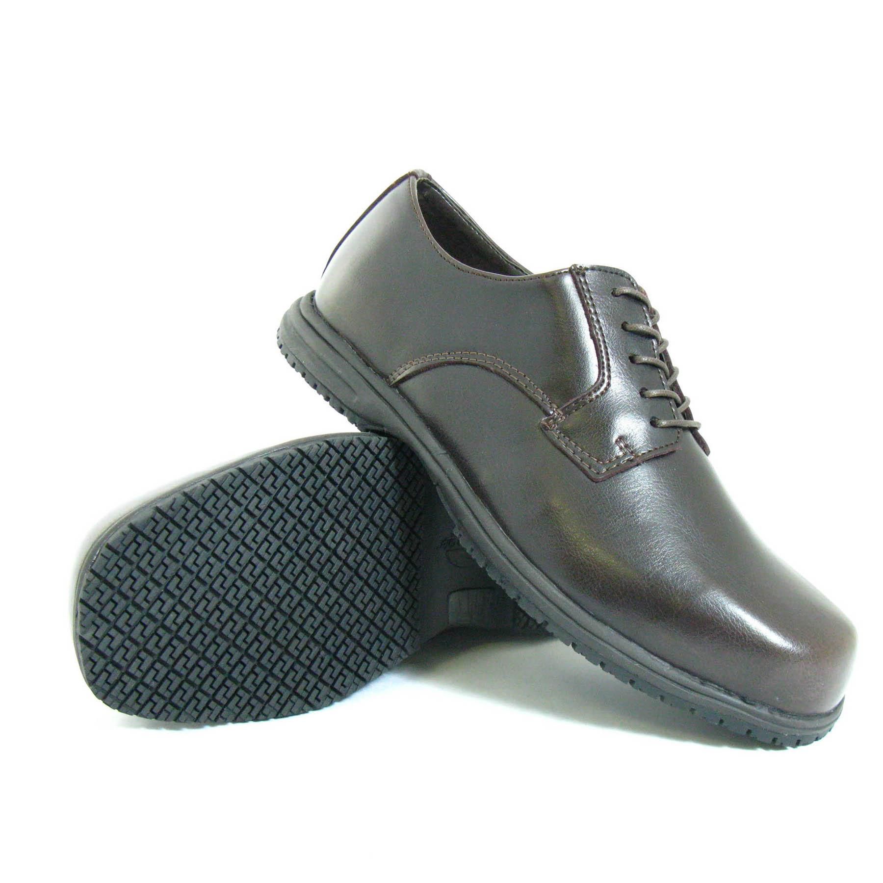 Genuine Grip Men's Slip-Resistant Casual Oxfords #9545 -Brown at Sears.com