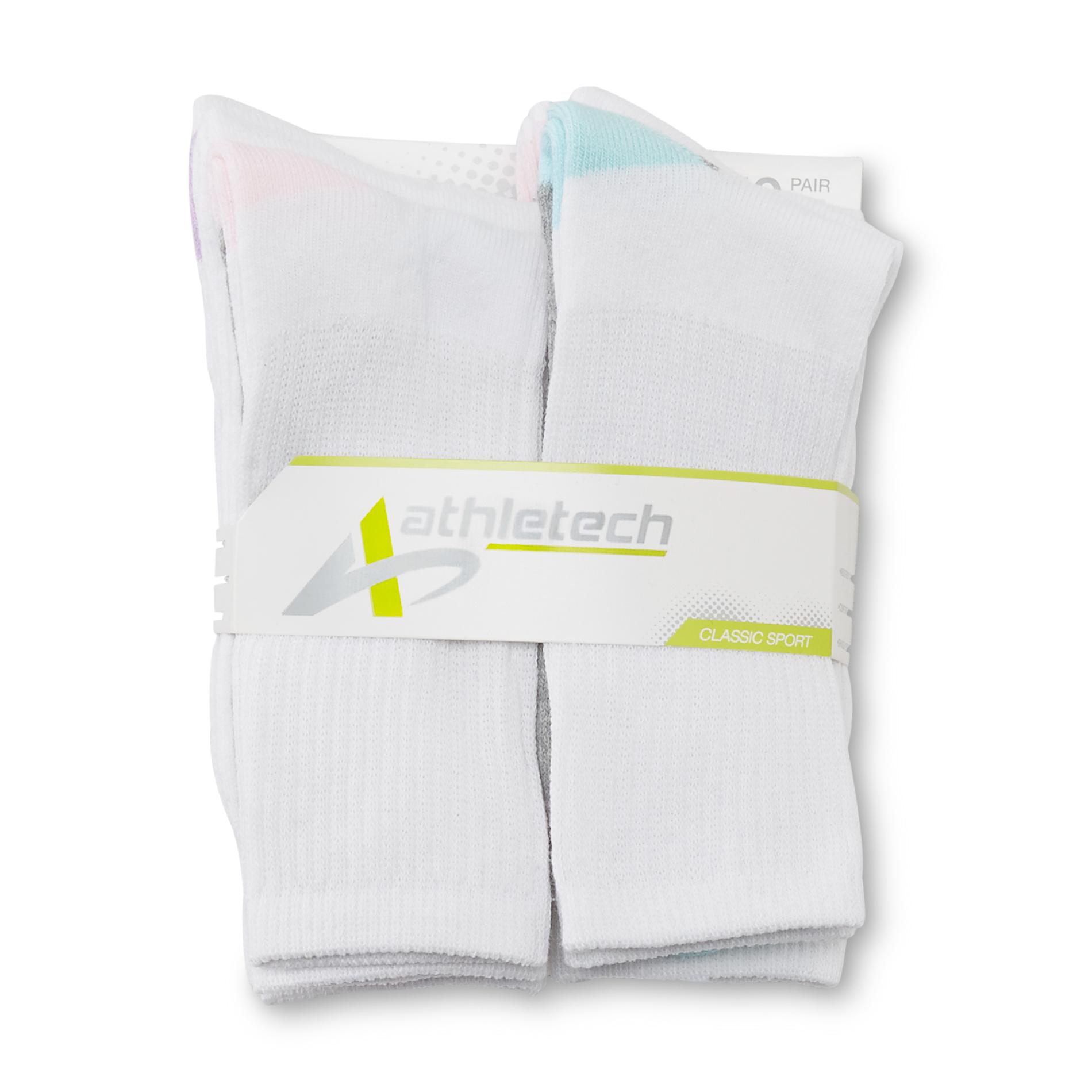 Athletech Women's 10Pairs Crew Socks Assorted Clothing Women's