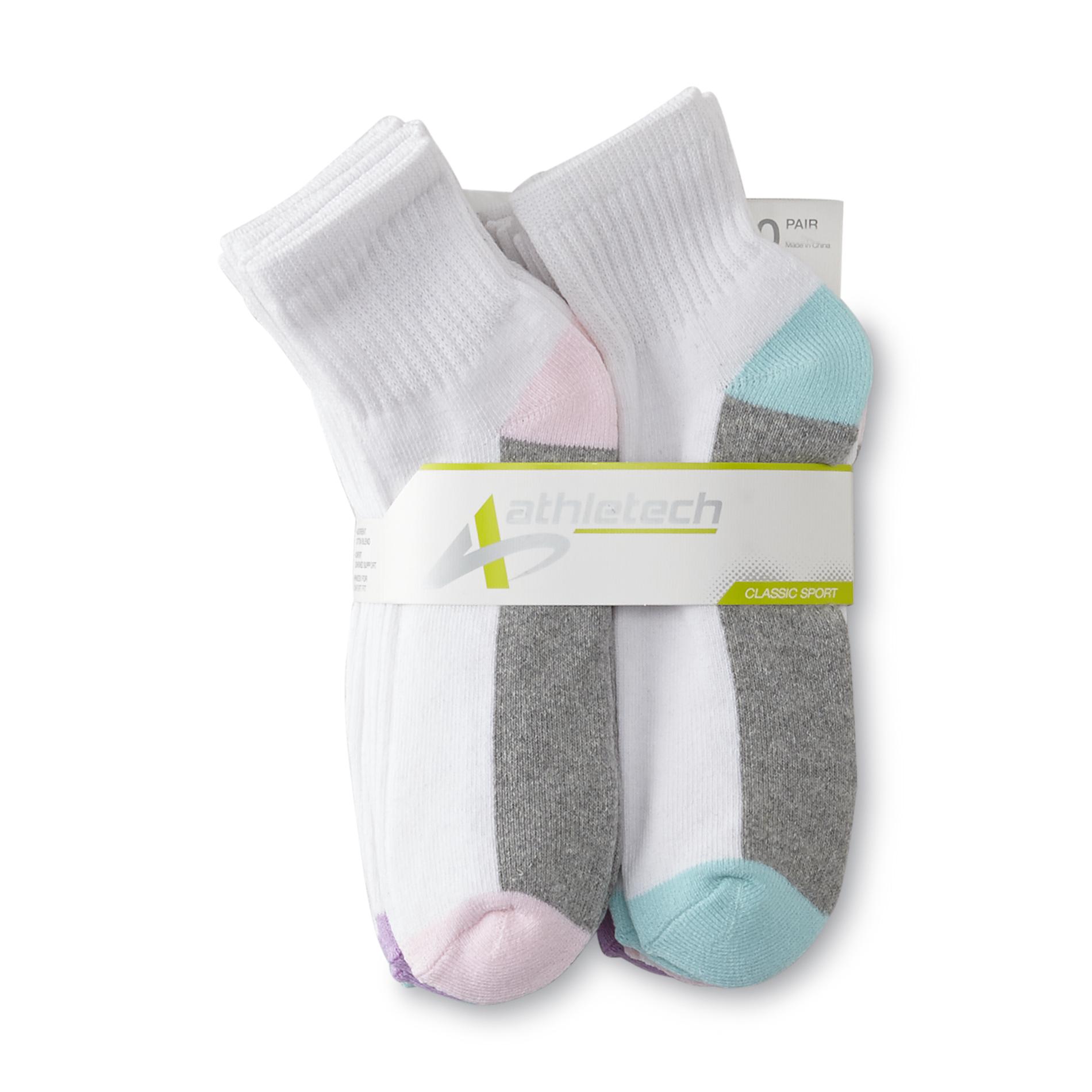 Athletech Women's 10Pairs Ankle Socks Assorted Clothing Women's