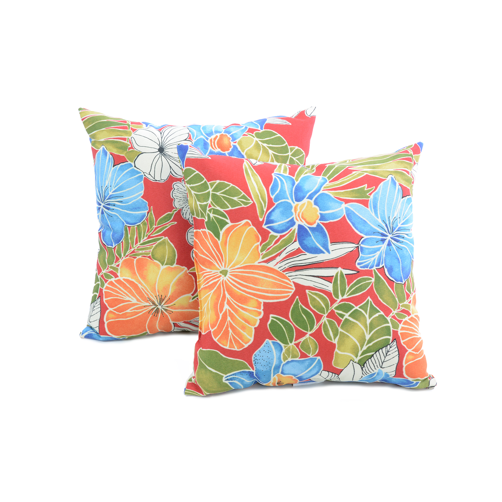 Greendale Home Fashions Outdoor Patio Throw Pillows, Set of Two, Aloha Red - Outdoor Living ...