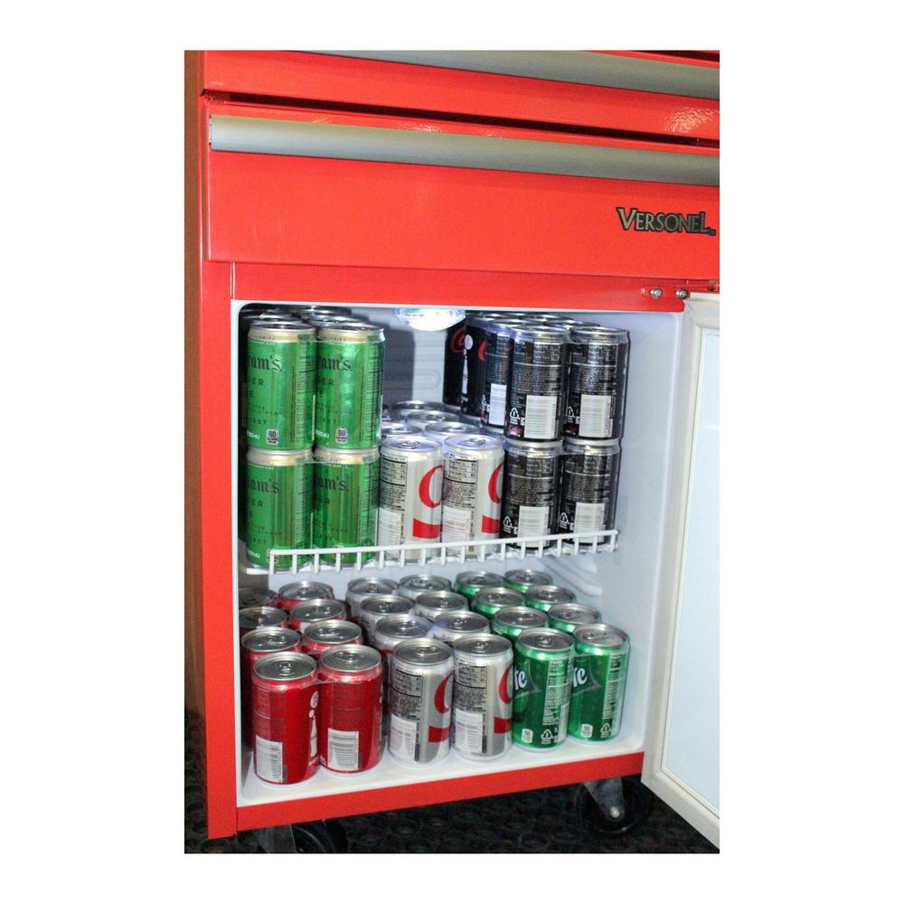 Portable Red Garage Toolbox Refrigerator