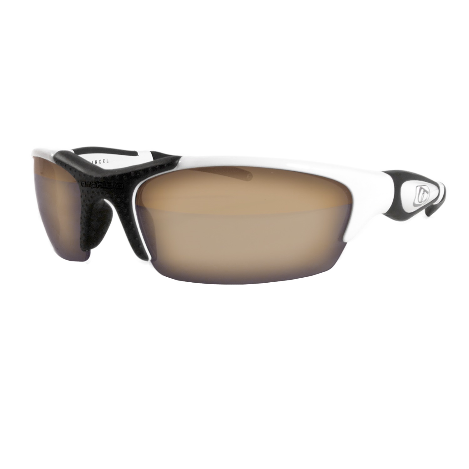Amphibia Genesis White Sunglasses with Amber Wave Lens