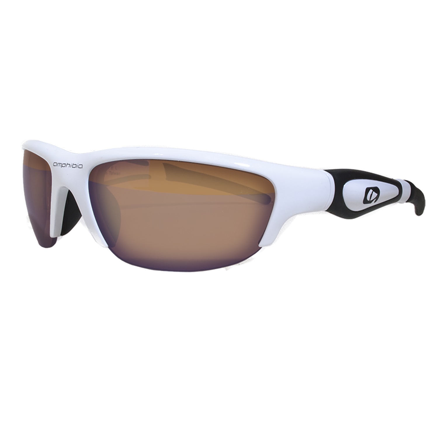 Amphibia 2112 White Frame with Amber Wave Lens Sunglasses