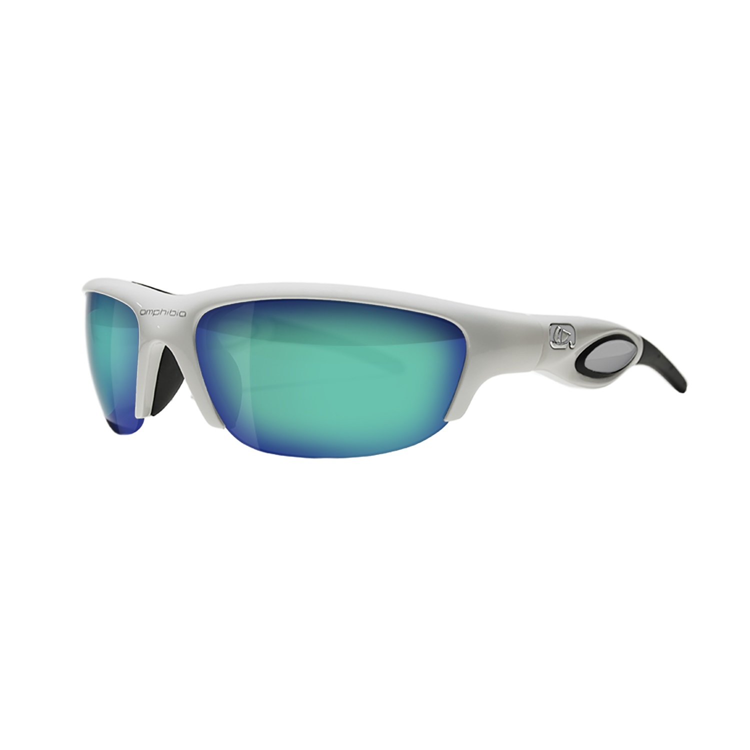 Amphibia Hydra White Frame with Blue Storm Lens Sunglasses