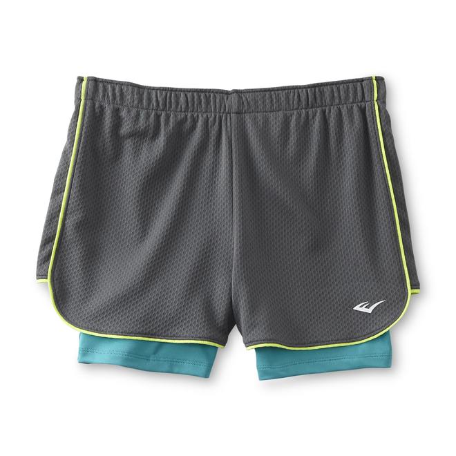 Everlast® Girl's Layered Mesh Running Shorts