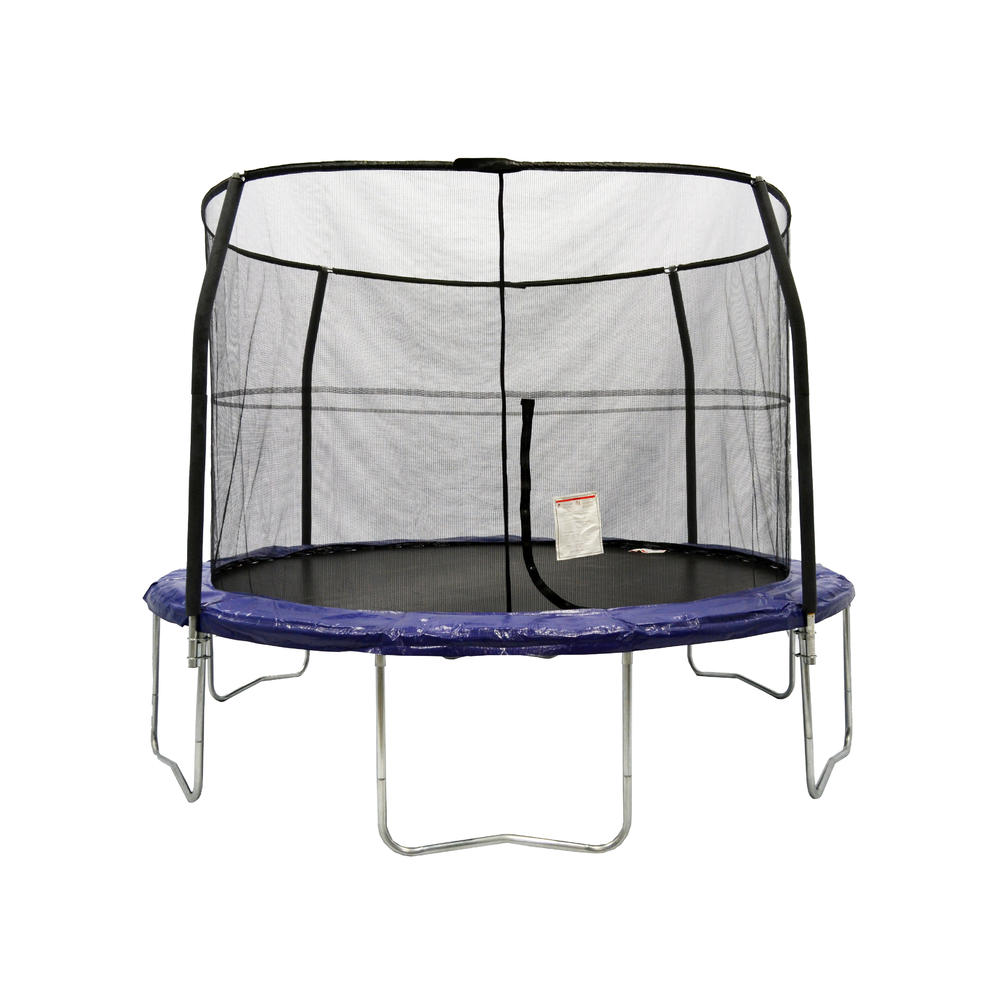 Bazoongi 12' Trampoline and Enclosure Combo - Blue Safety Pad