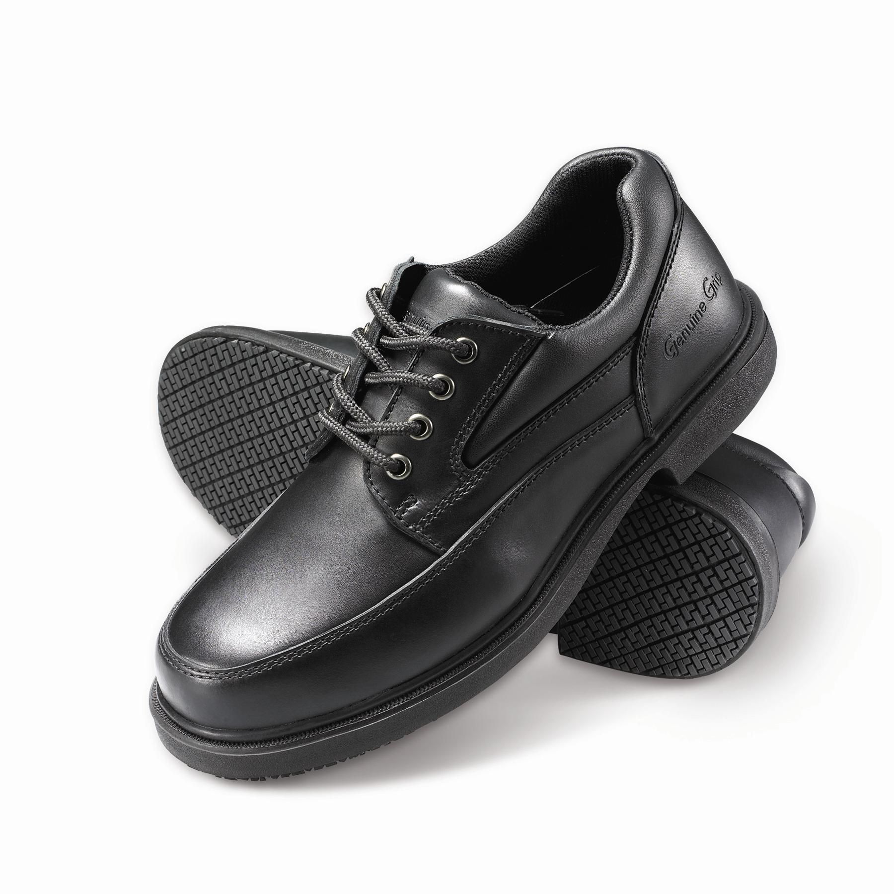 Genuine Grip Men's Slip-Resistant Mocc Toe Work Shoes - Black at Kmart.com