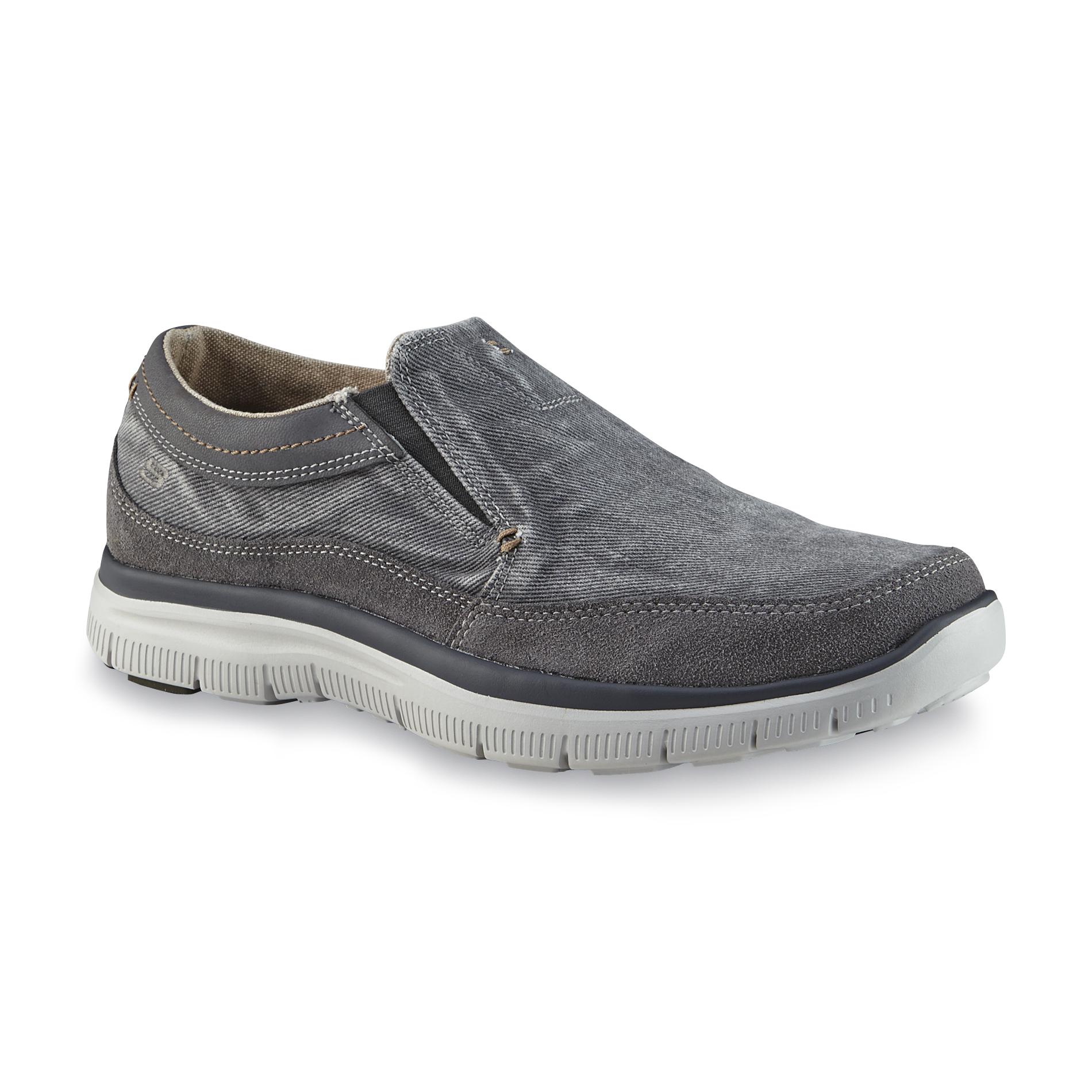 Skechers Men�s Olmos Gray Relaxed Fit Memory Foam Loafer