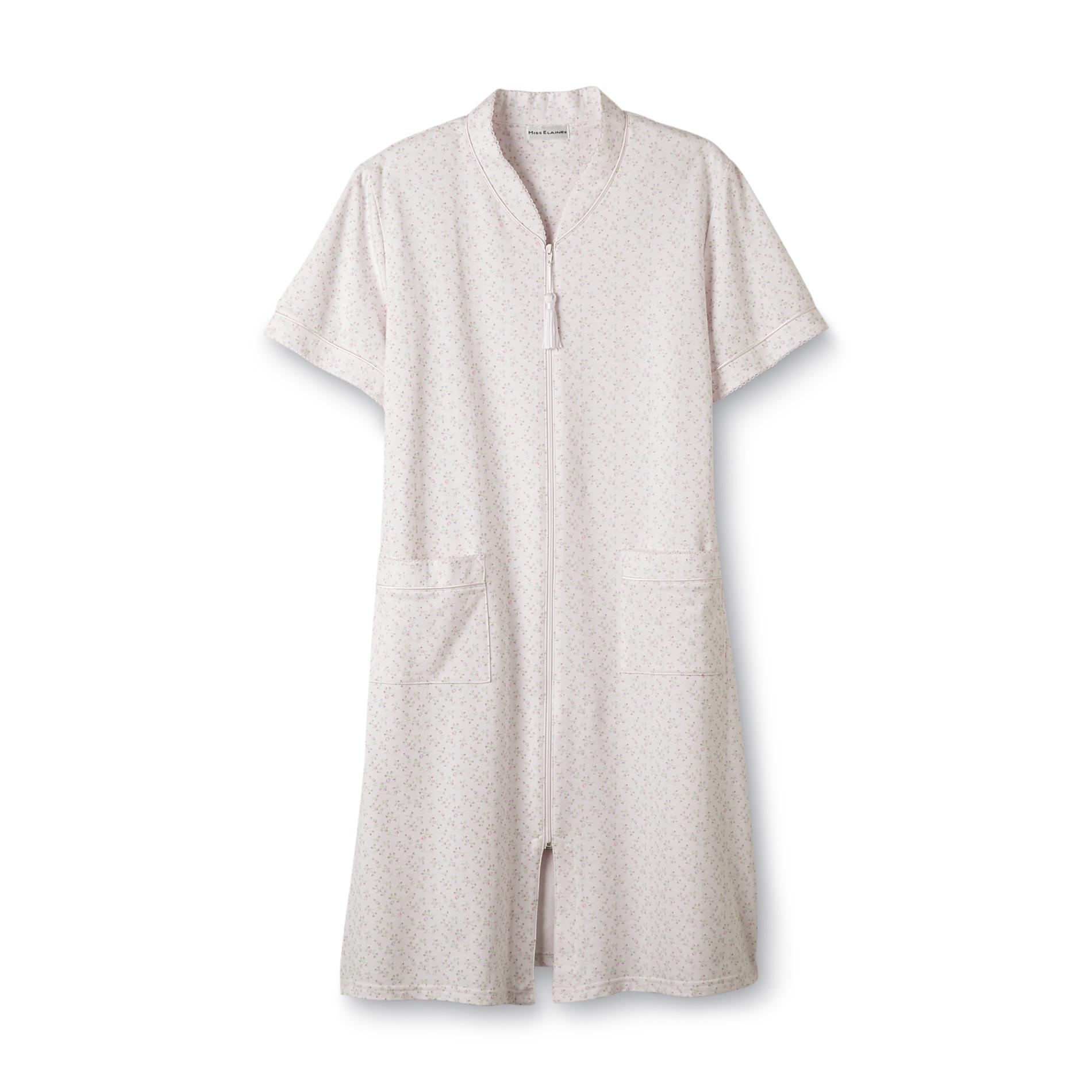 Heavenly Bodies by Miss Elaine Women's ZipFront Duster Robe Floral