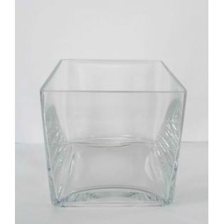 vase square glass clear specifications