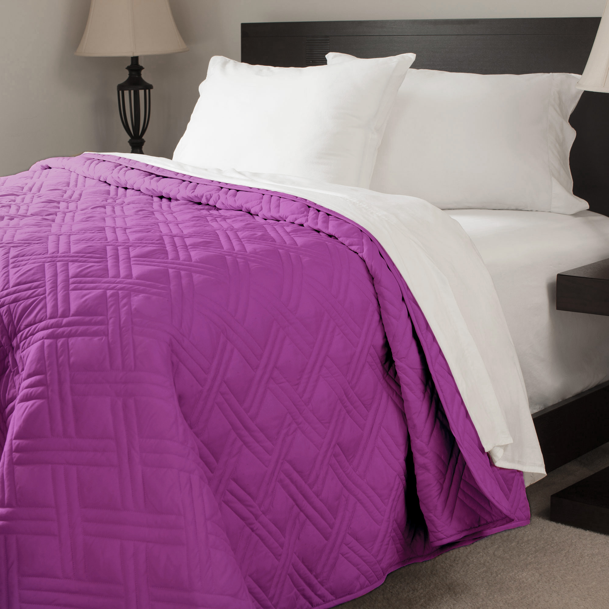 Lavish Home Solid Color Bed Quilt - King