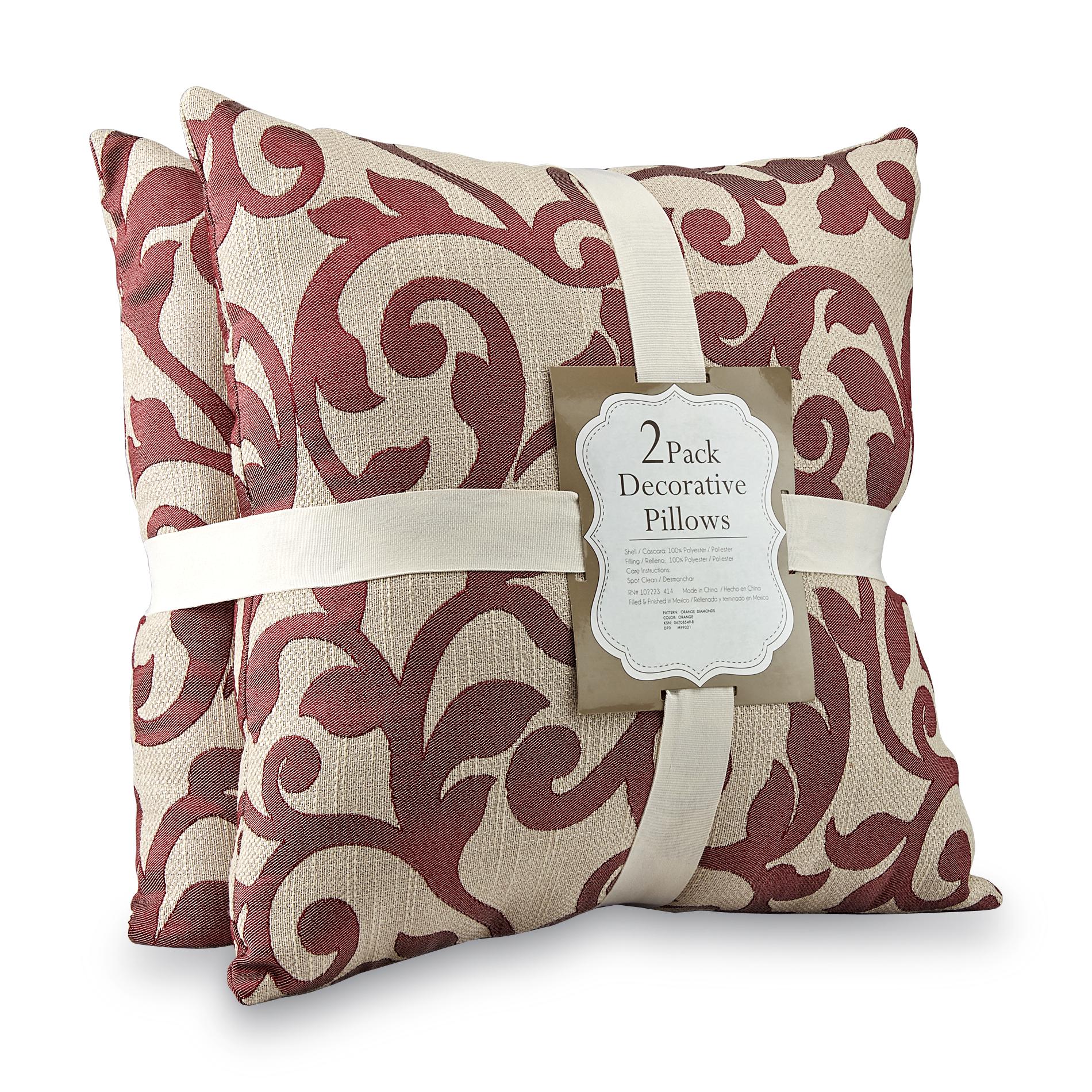 2-Pack Decorative Pillows - Scroll